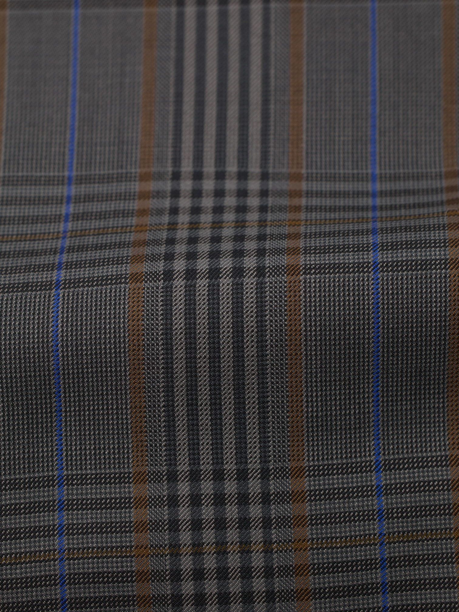 Brioni Vintage Warm Taupe & Azure Blue Wool Overcheck Jacket