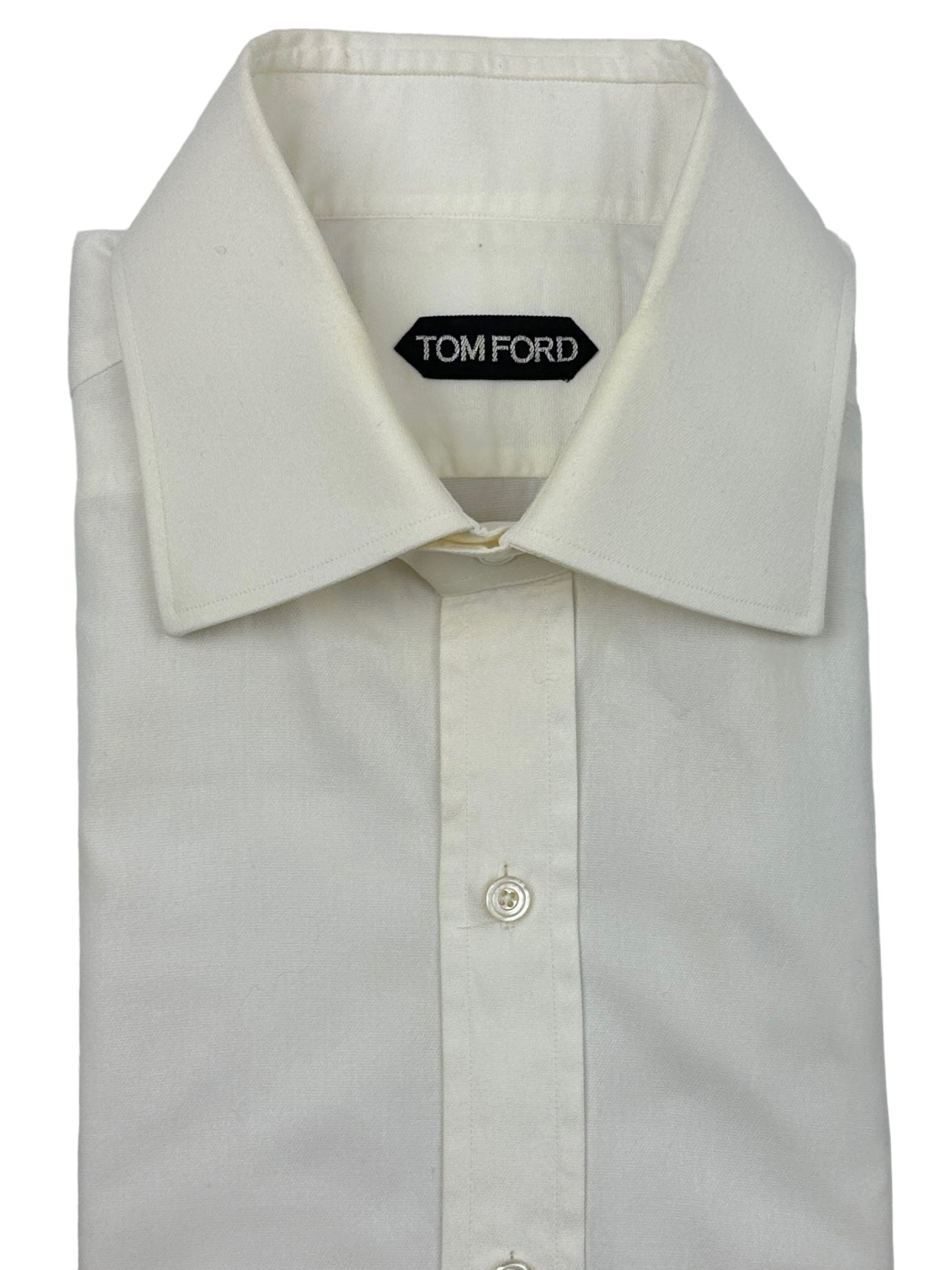 Tom Ford gebroken wit dobby shirt