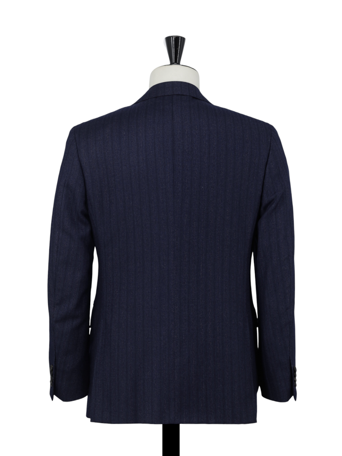 Canali Dark Blue Wool & Cashmere Flannel Multi-Stripe Winter Suit