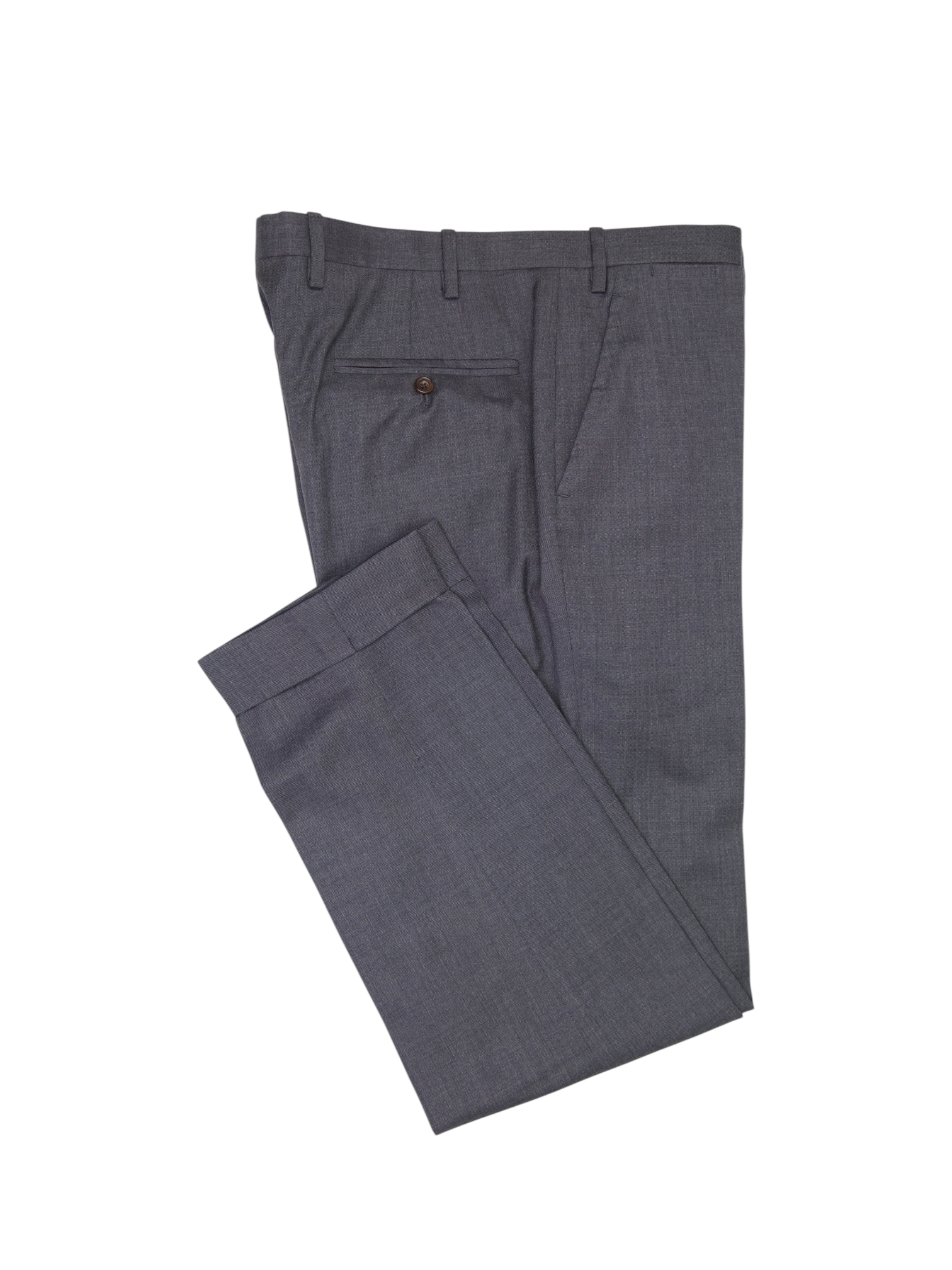 Kiton Grey Classic Pinpoint Trousers