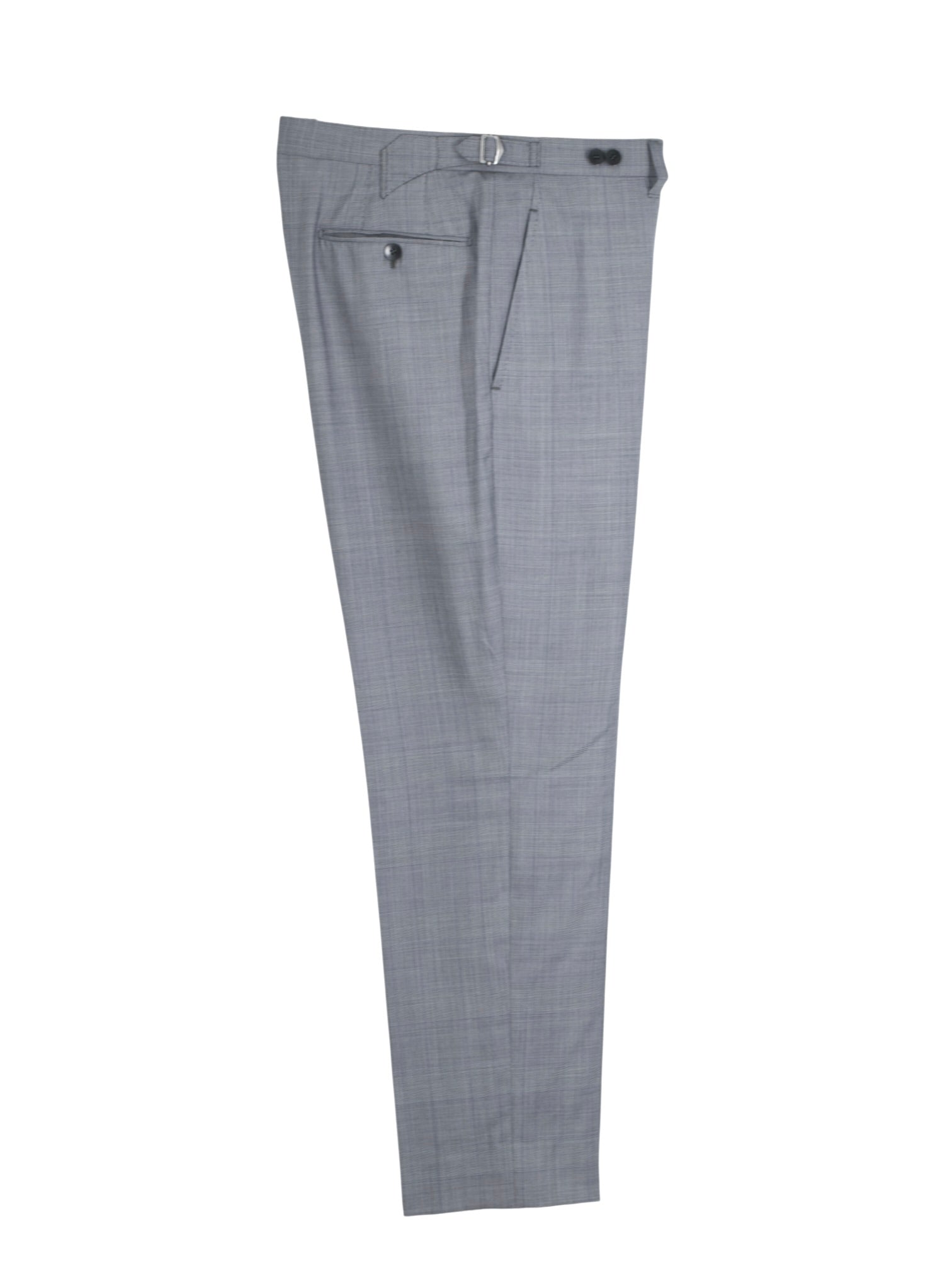 Cesare Attolini Light Grey & Steel Blue Super 150's & Silk Checkered Suit
