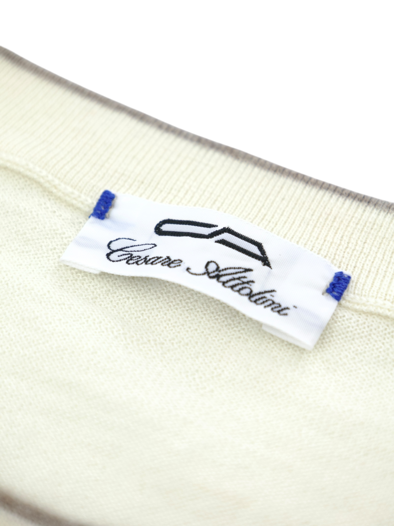 Cesare Attolini Offwhite Cashmere & Silk Roundneck