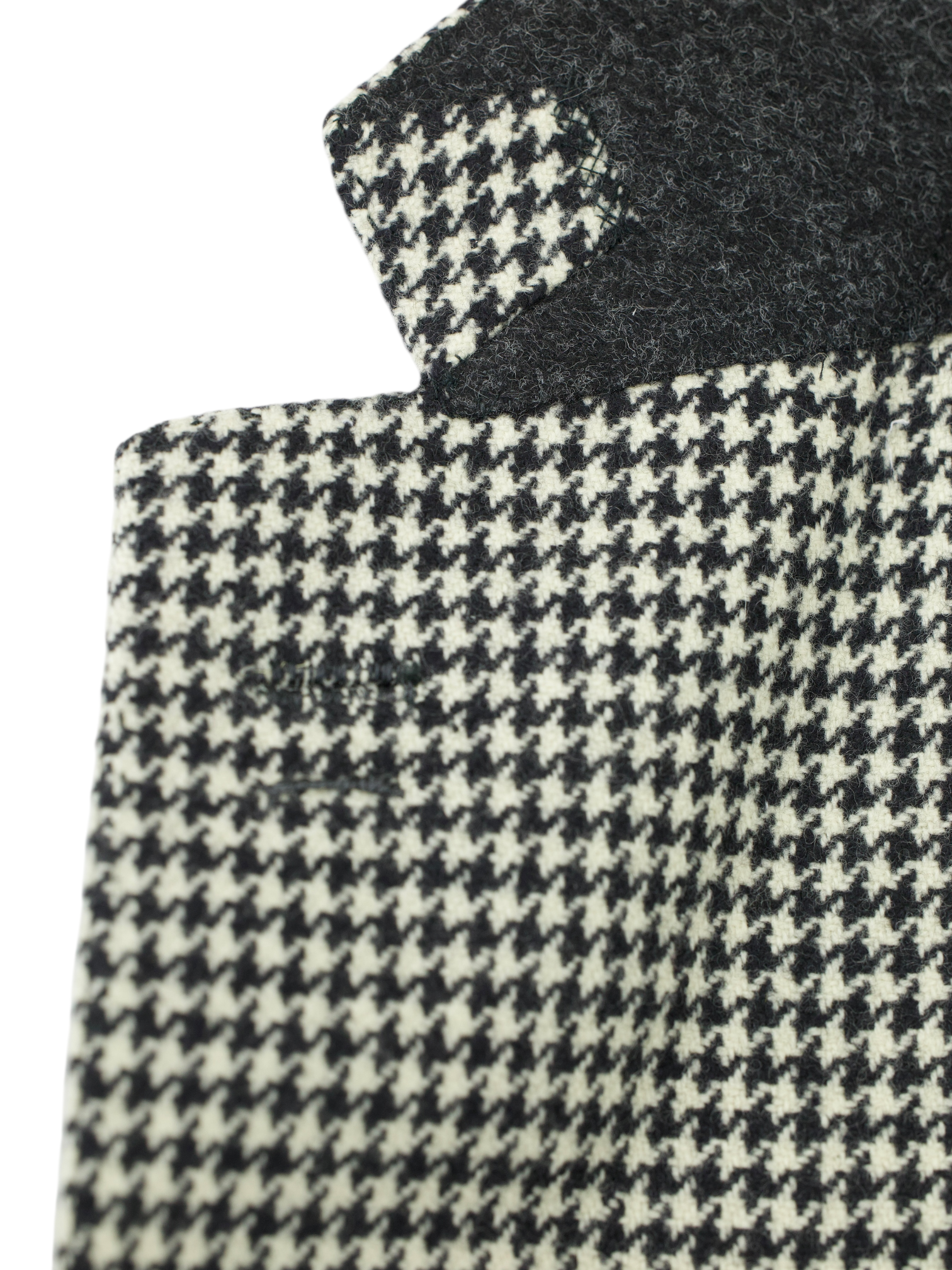 Cesare Attolini Black & White Wool-Cashmere Pied de Poule Jacket