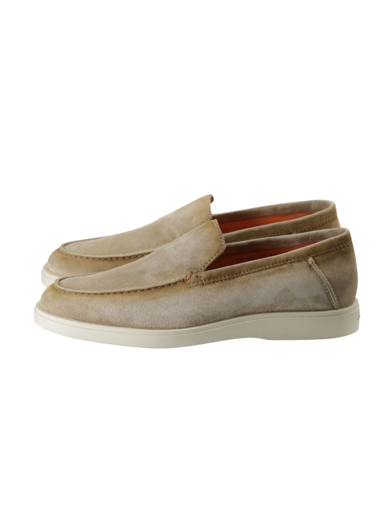 Santoni Beige Suede Botanist Summer Loafer