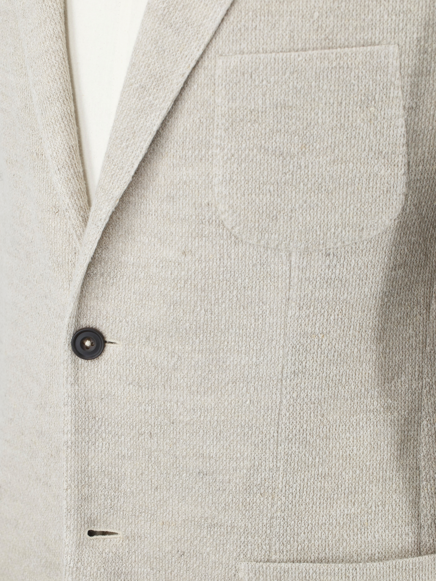 Corneliani Beige Linen & Lyocell Knitted "Adaptive Project" Jacket