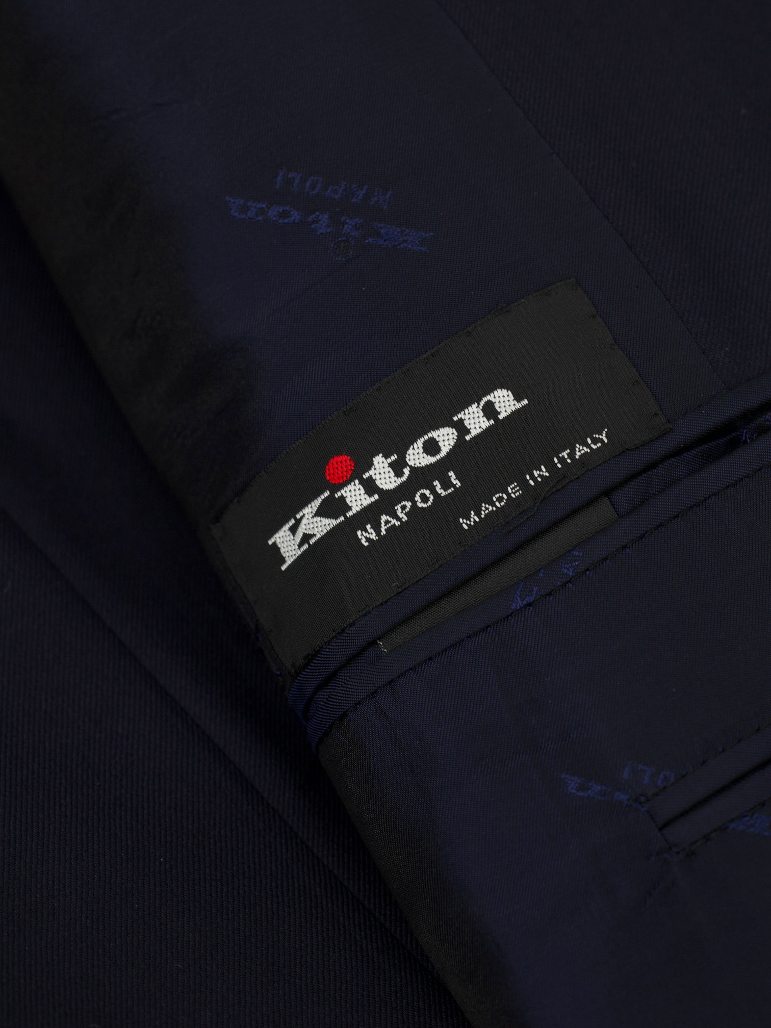 Kiton Navy "Diamante Blue" Wool Plain Suit
