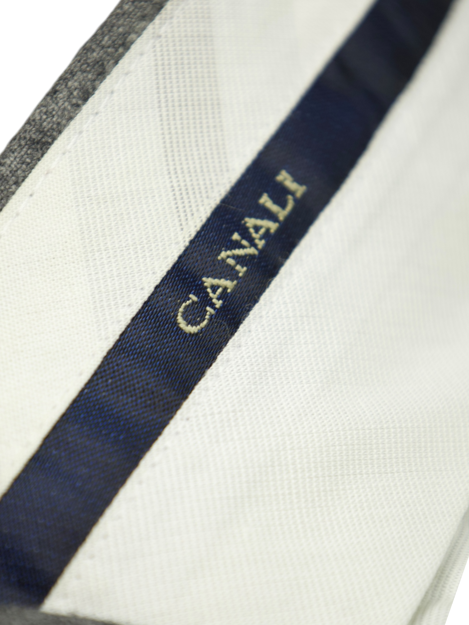 Canali Light Grey Classic Flannel Woollen Trousers