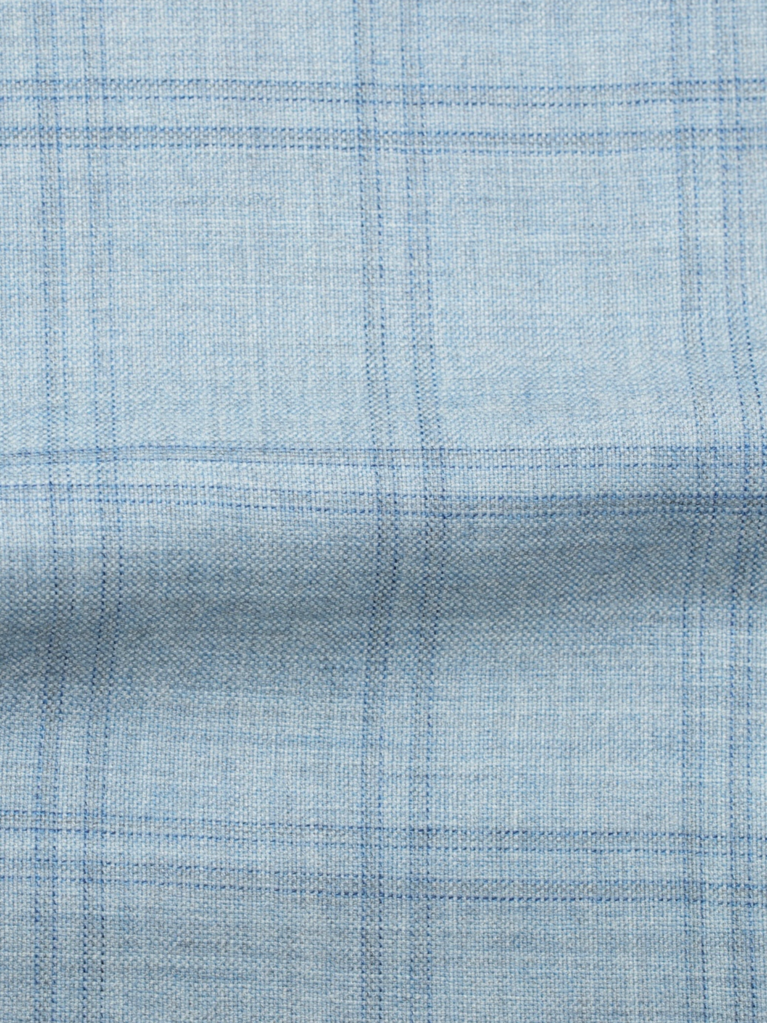 Kiton Ice-Blue Pure Cashmere Windowpane Jacket