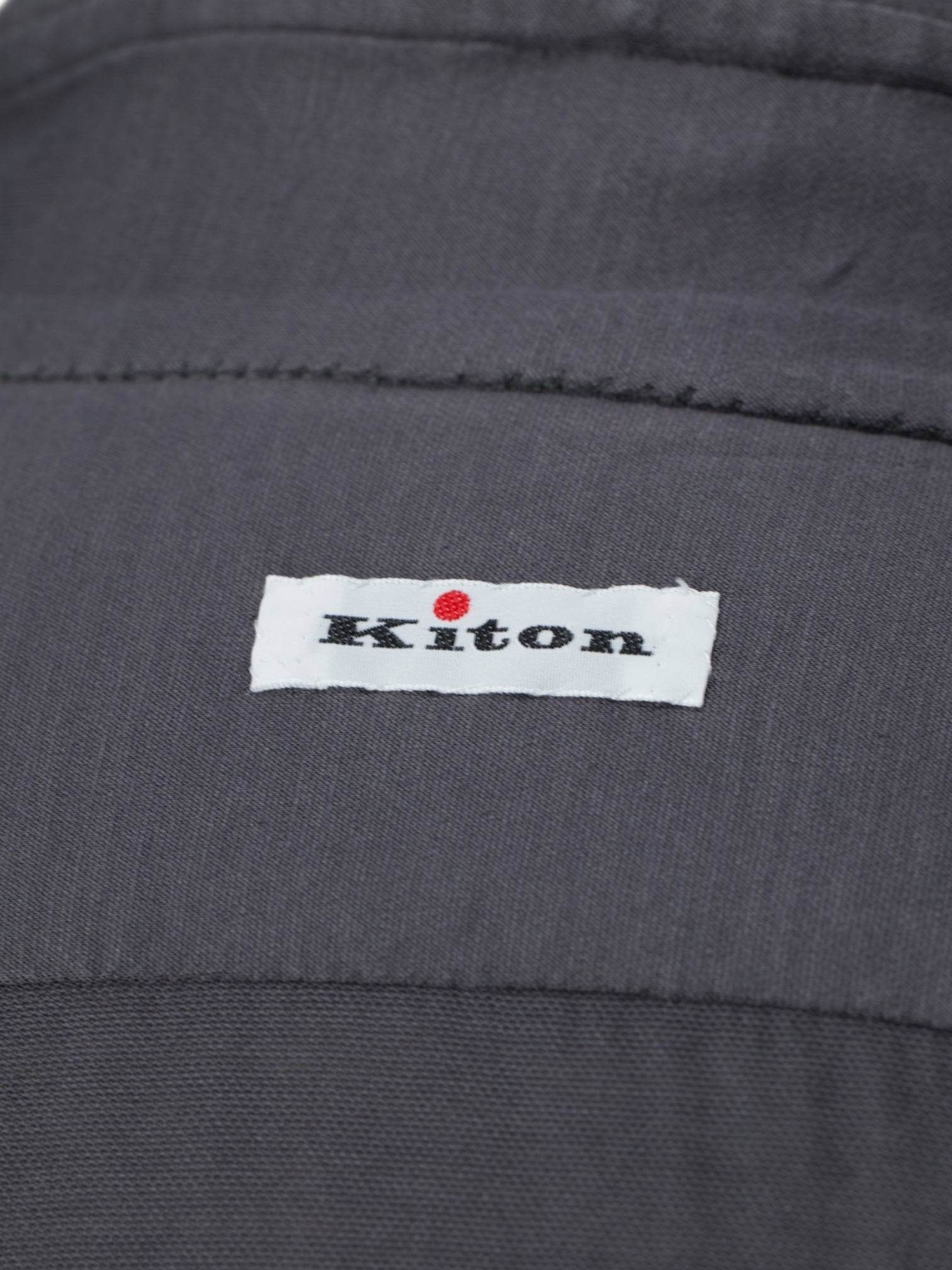 Kiton Warm Grey Jersey-Knitted Cotton Shirt