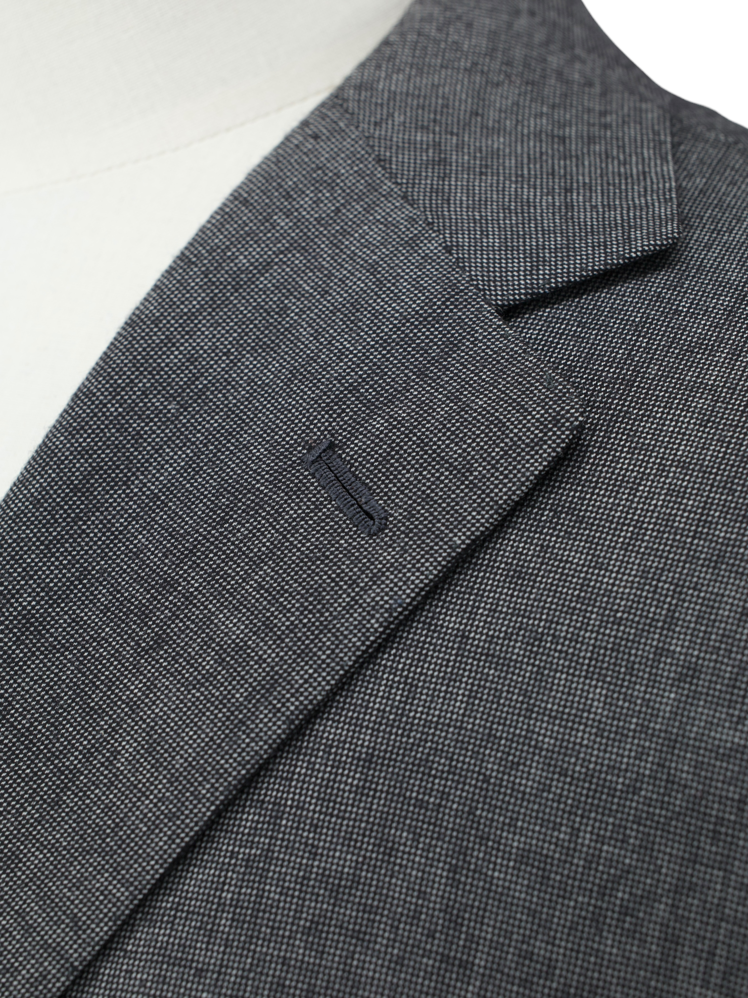 Kiton Grey Extrafine-Wool Pinpoint Suit