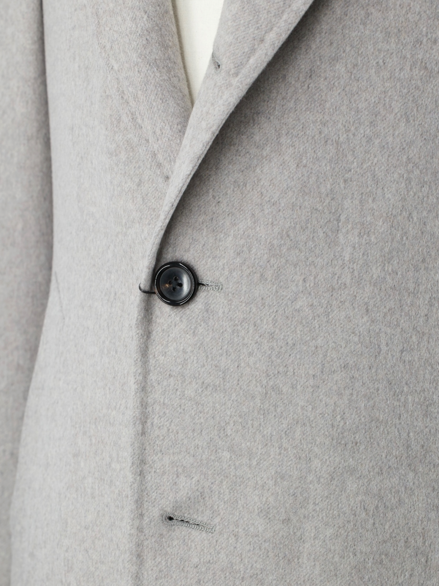 Corneliani Light Grey Pure-Cashmere Martingale-Belt Sartorial Overcoat