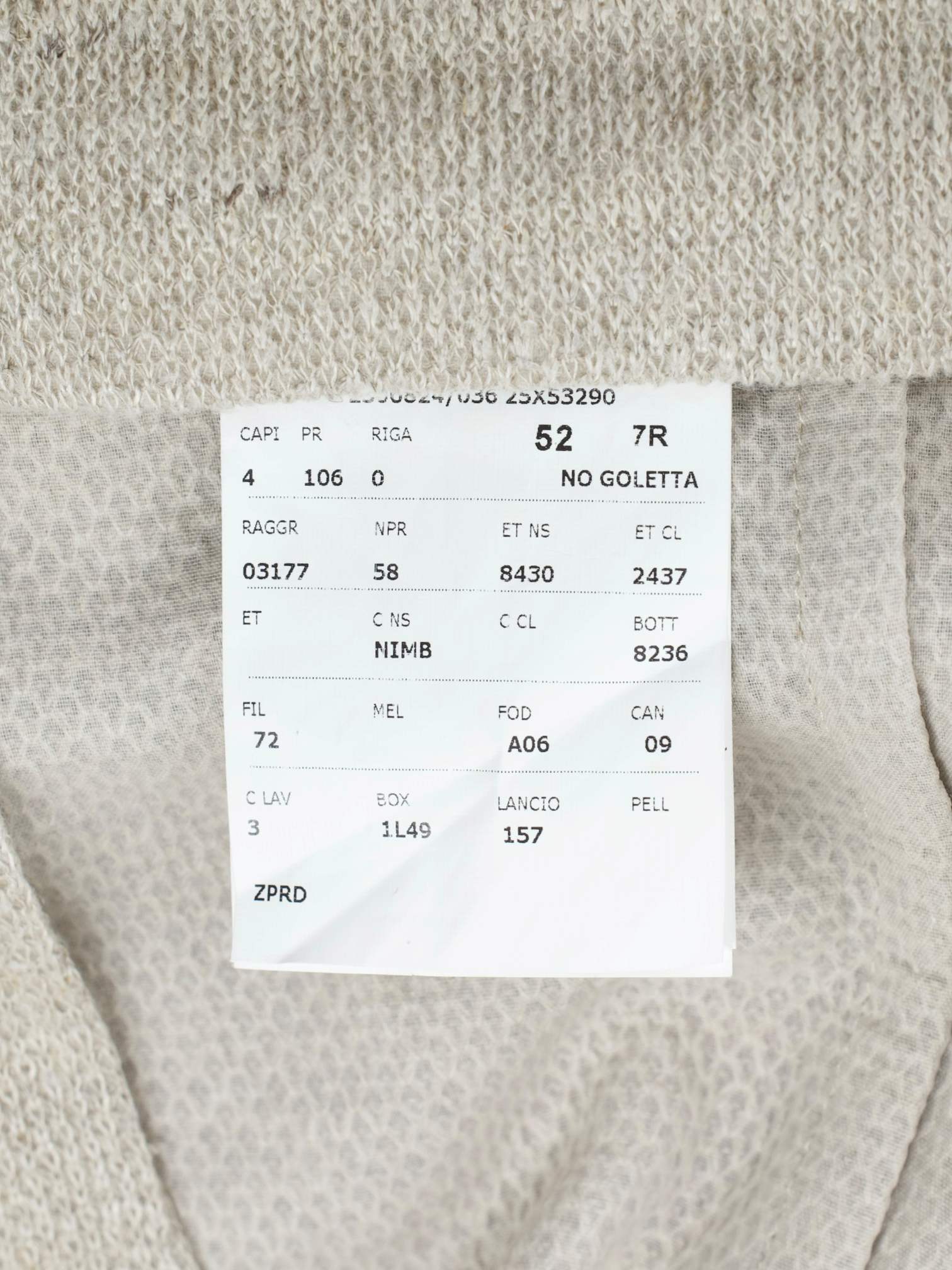 Corneliani Beige Linen & Lyocell Knitted "Adaptive Project" Jacket