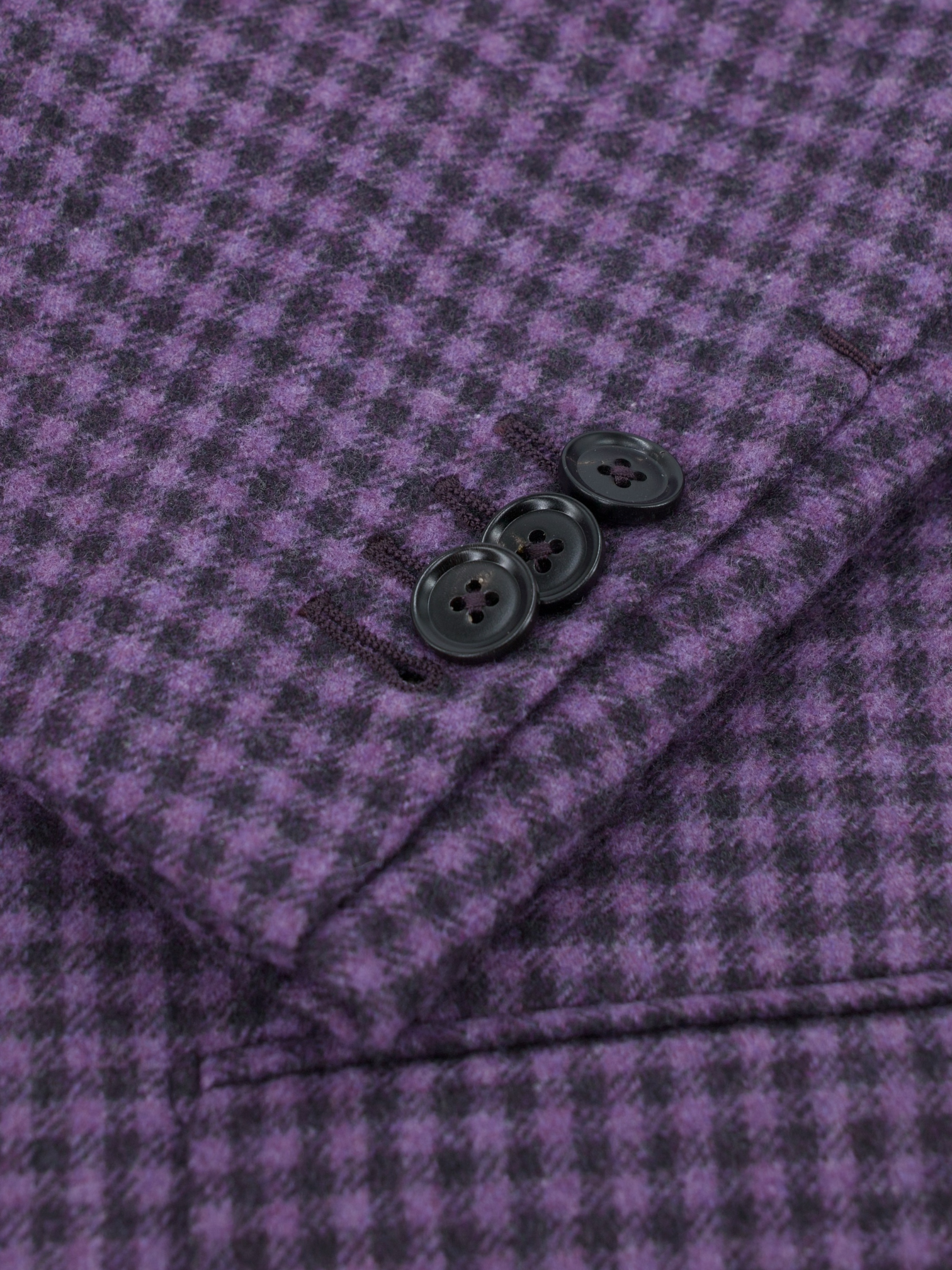 Ermenegildo Zegna Purple Pure Plushy-Wool Gingham Check Jacket