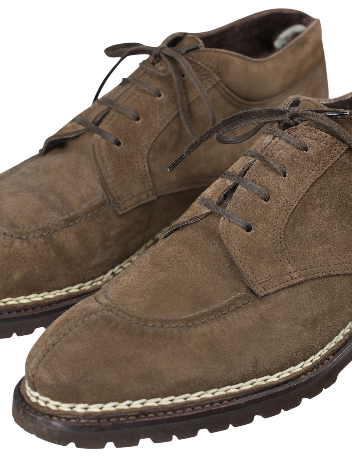 Bontoni Warm Taupe Suede & Castorino-Fur Lining Norvegese Desert Boots