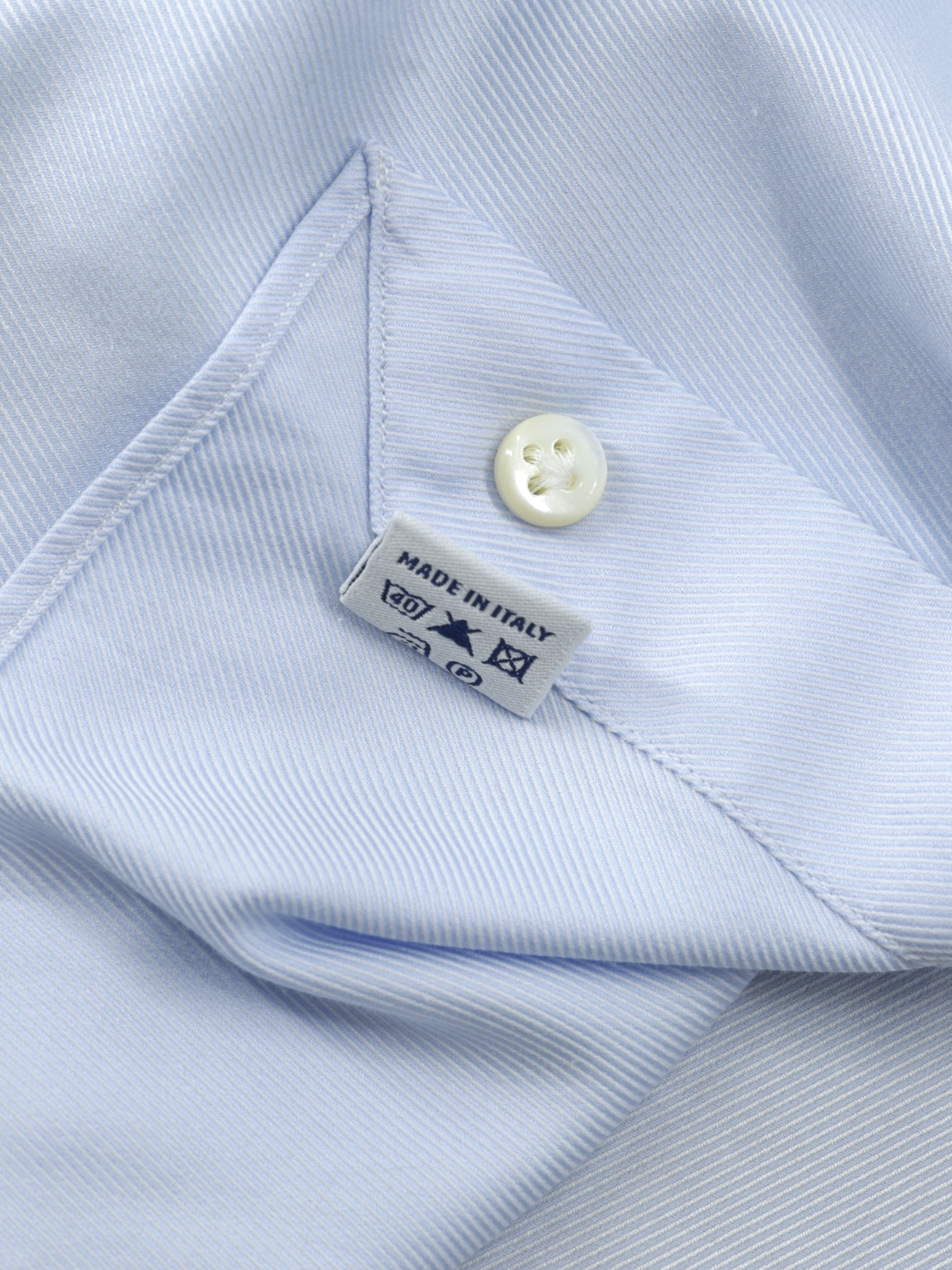 Emanuele Maffeis Ice Blue Heavyweight-Cotton Twill Shirt