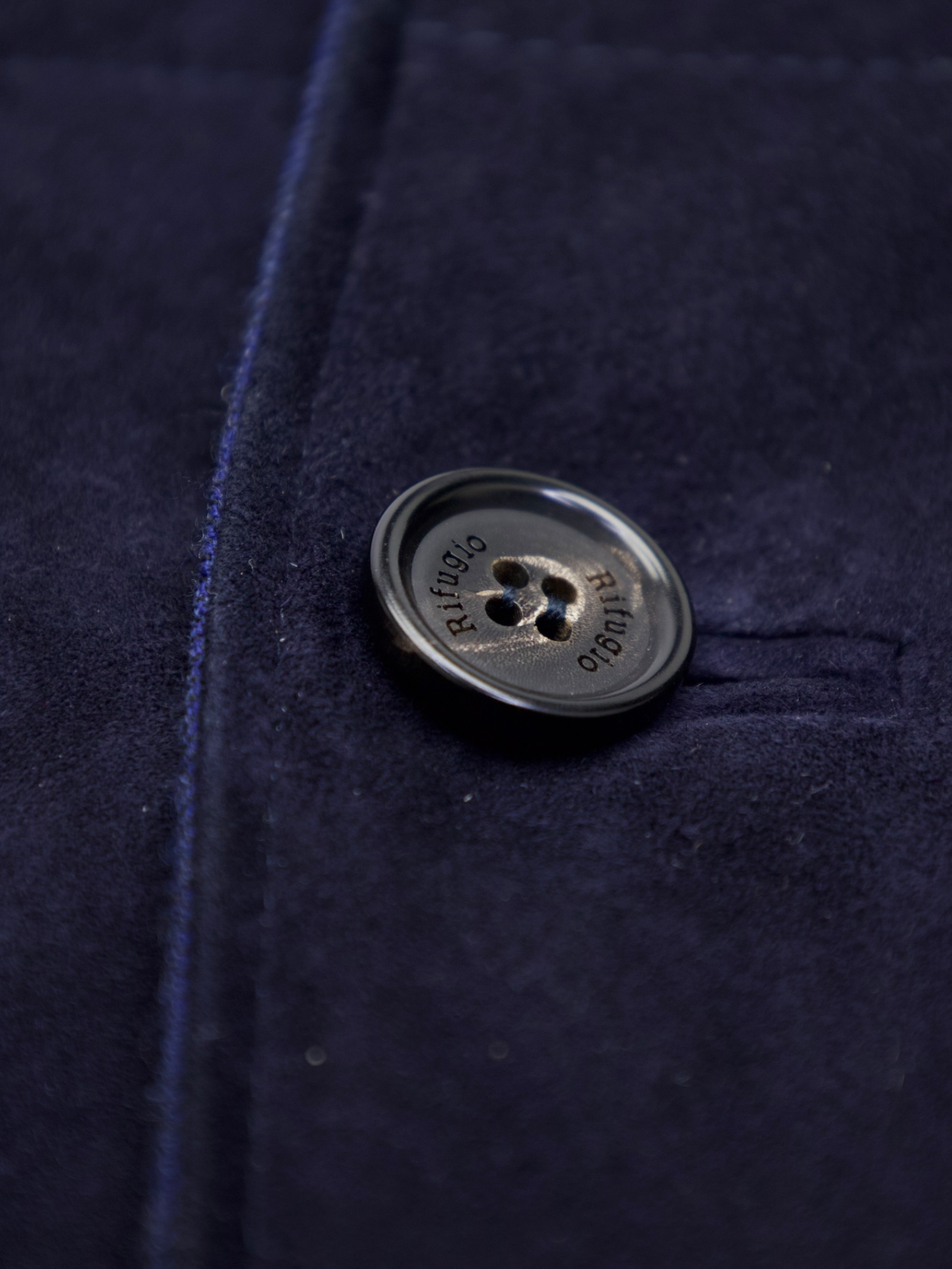 Rifugio Navy Suede & Wool Reversible Vest