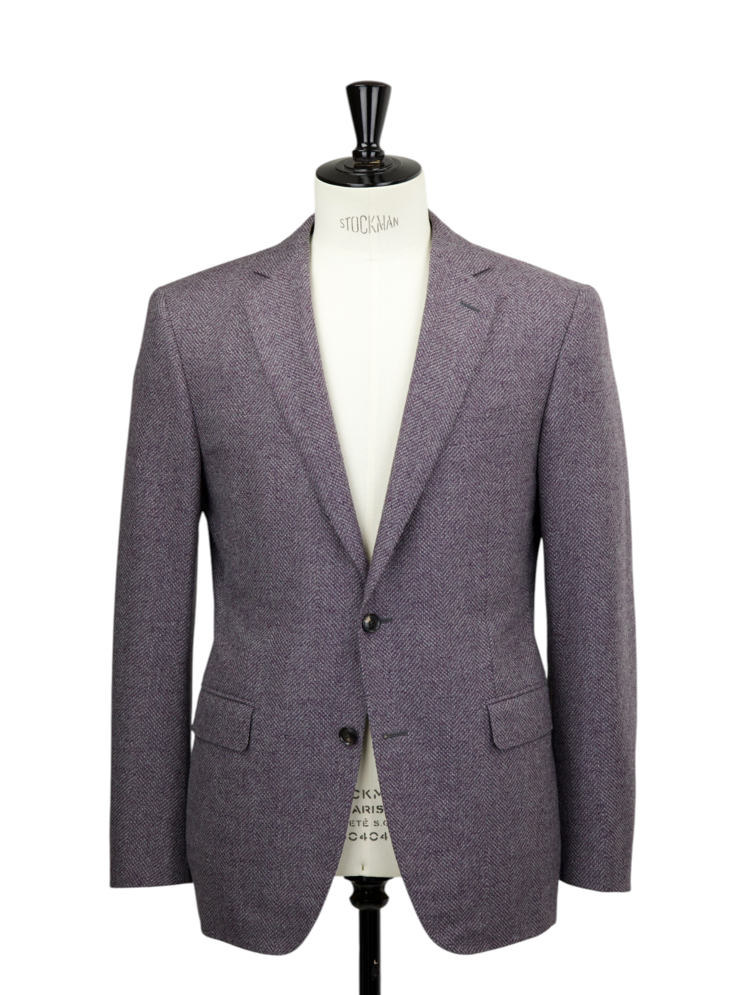 Pal Zileri Soft Purple Wool, Silk & Cashmere Micro-Pattern Jacket