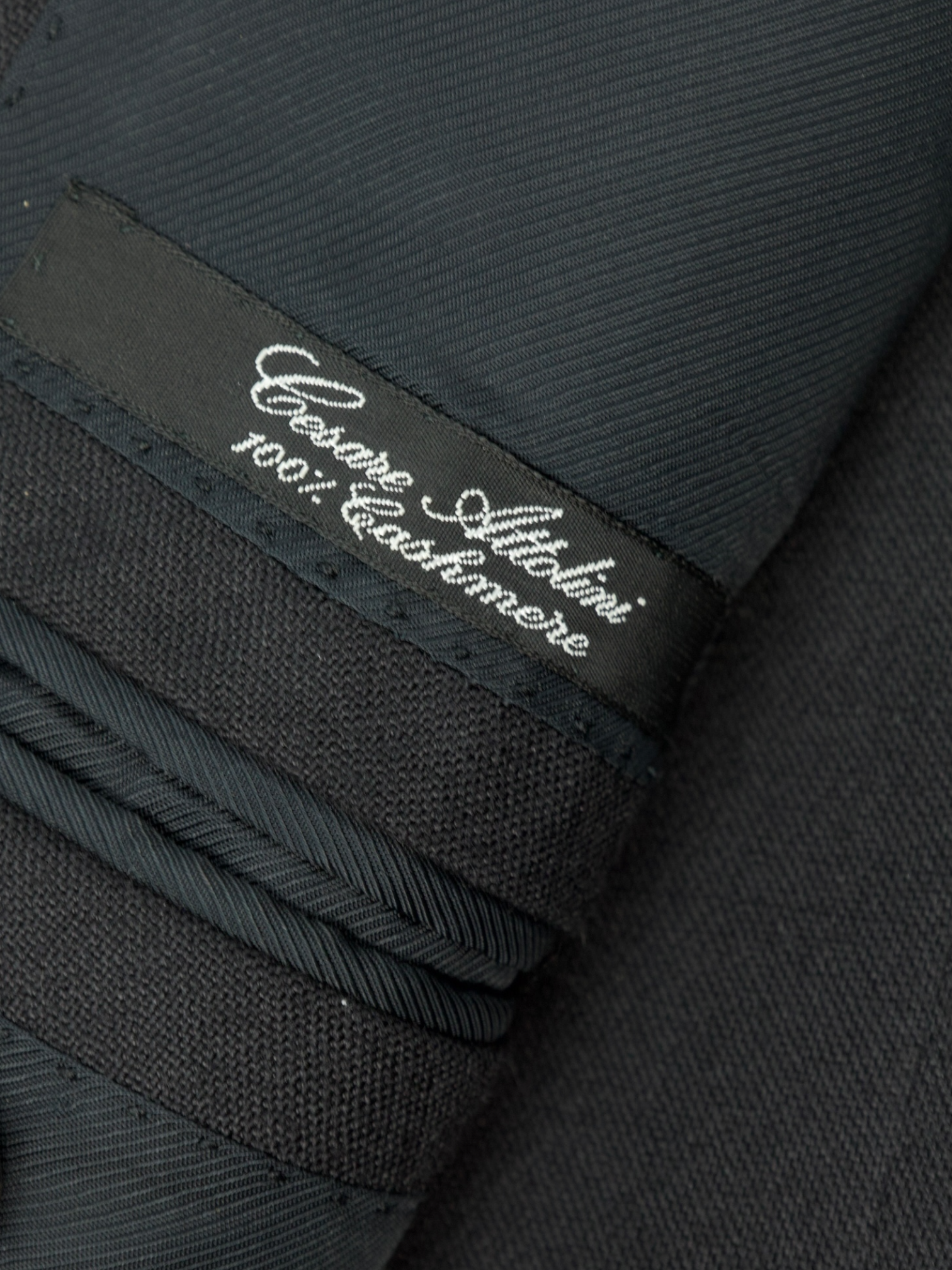 Cesare Attolini Black Cashmere Twill Jacket