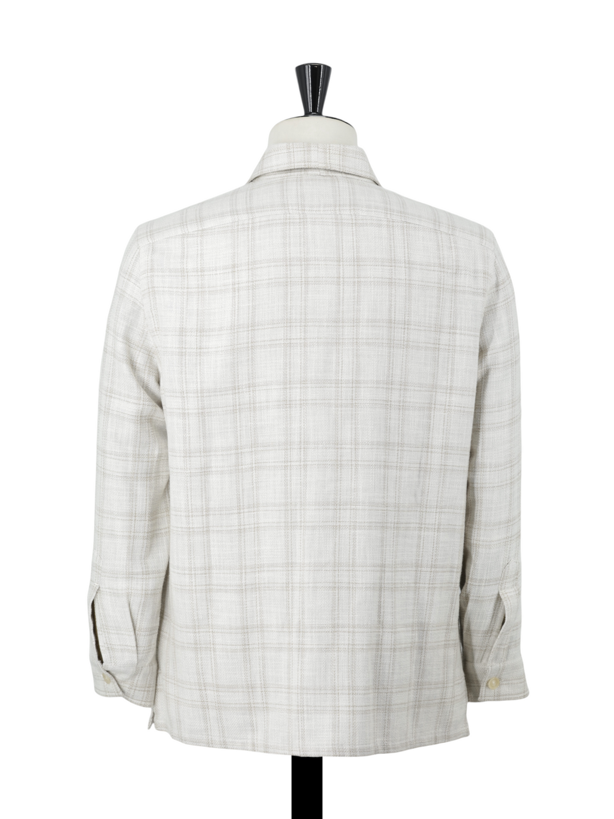 Cesare Attolini Beige Wool, Cotton, Silk & Linen Checkered Sartorial Overshirt