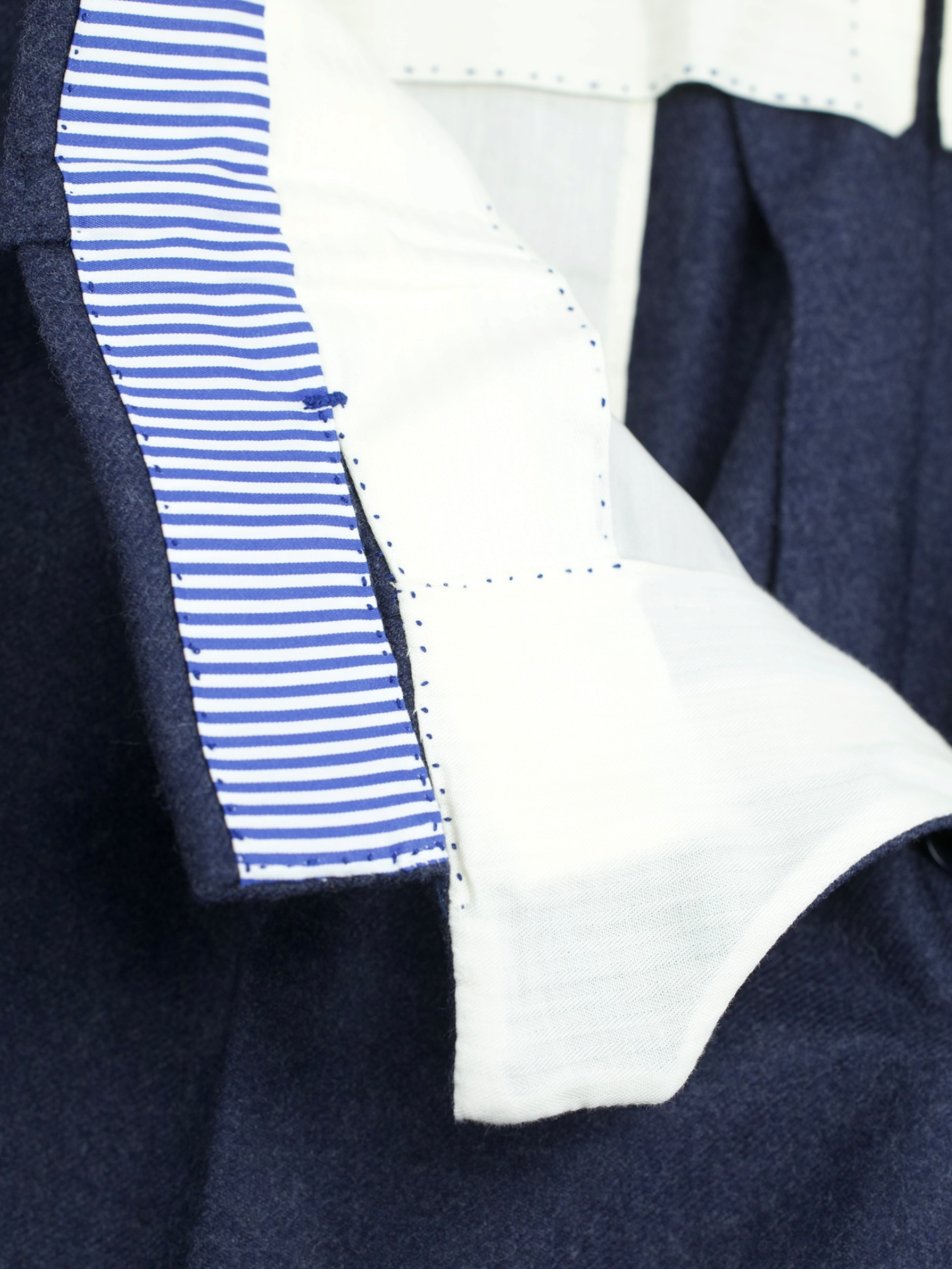 Sartoria Voglio Steel Blue Wool-Flannel "Zignone" Sartorial Trousers