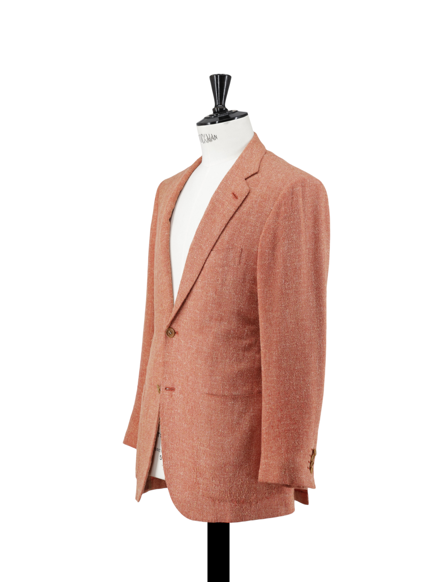 Kiton Orange Cashmere, Stretch, Silk & Linen Speckled "Mod. Ego" Jacket