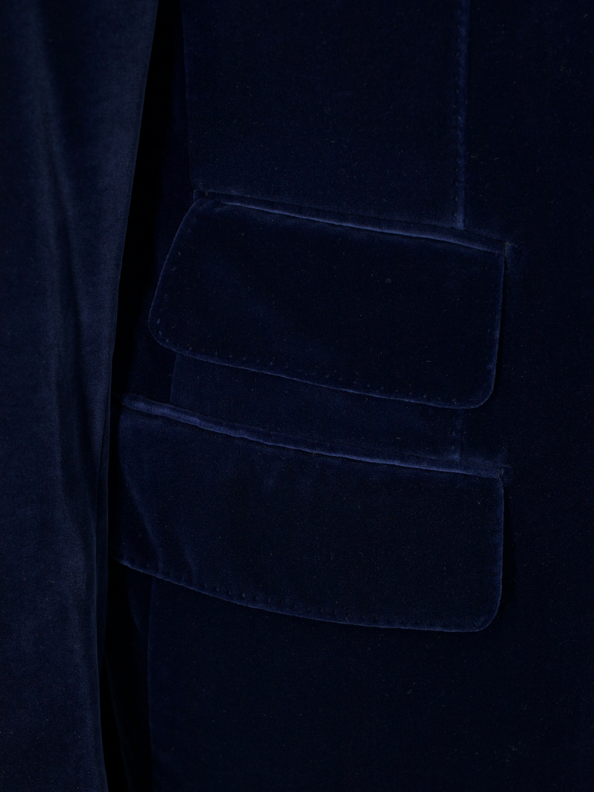 Tom Ford Dark Blue Cotton Velvet Windsor Jacket