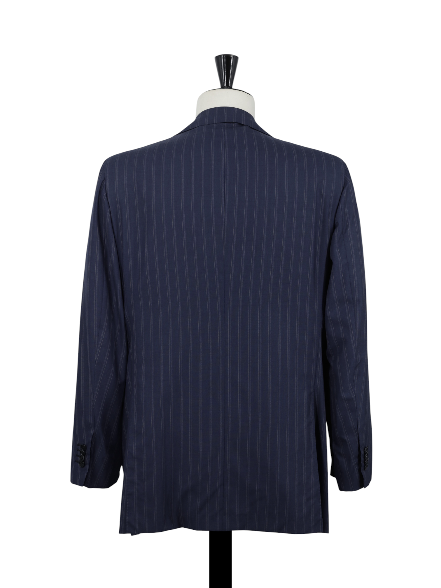 Kiton Dark Blue 14-Micron "Blanc Blu" Vintage-Pinstripe Suit