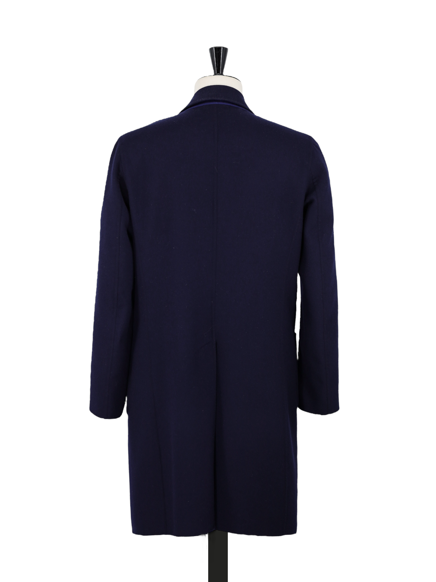 Lardini Navy Double-Faced "Capolavoro" Wool Unlined Overcoat