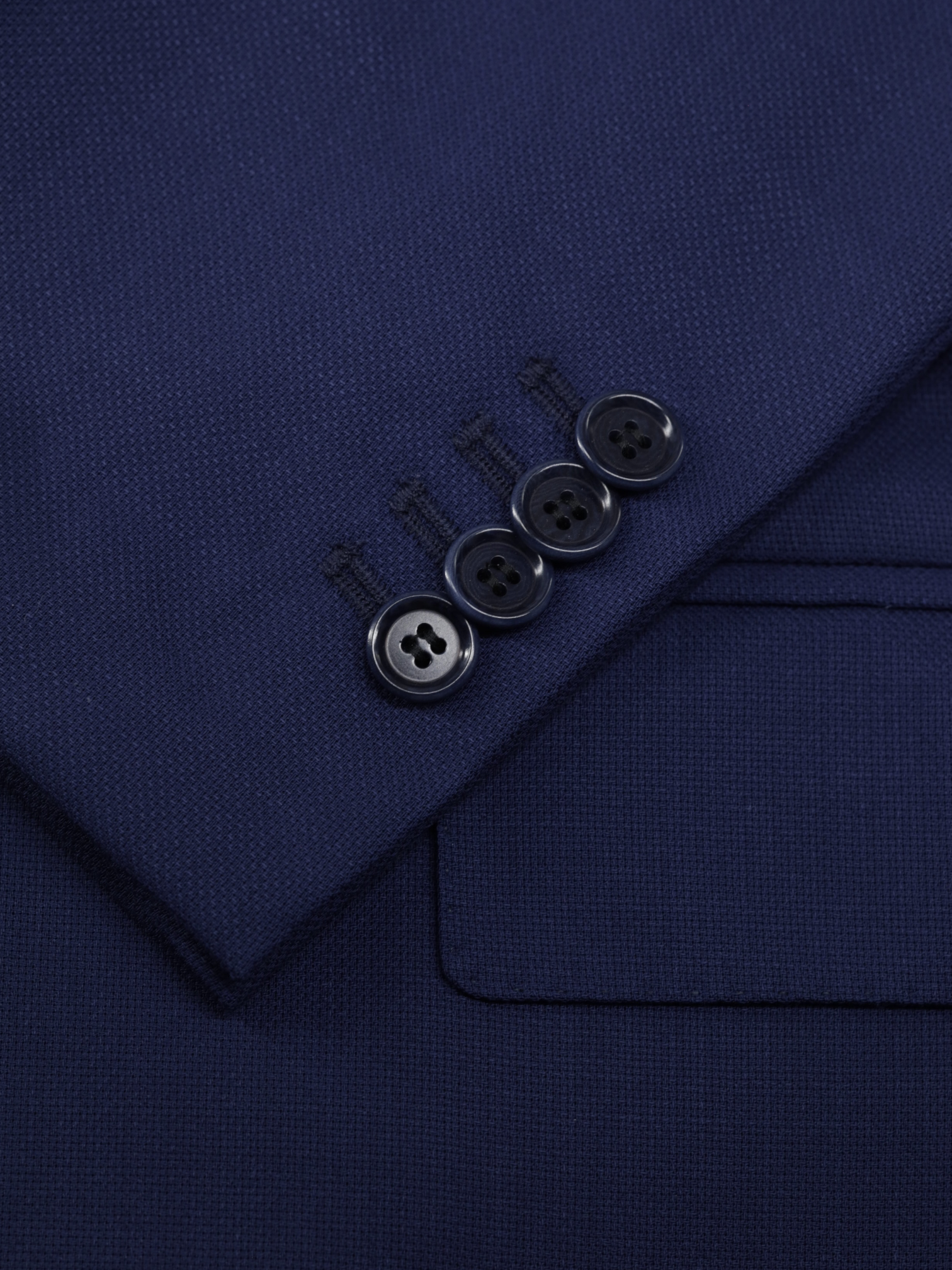E. Formicola Kings Blue Lightweight-Wool Basket-Weave Suit