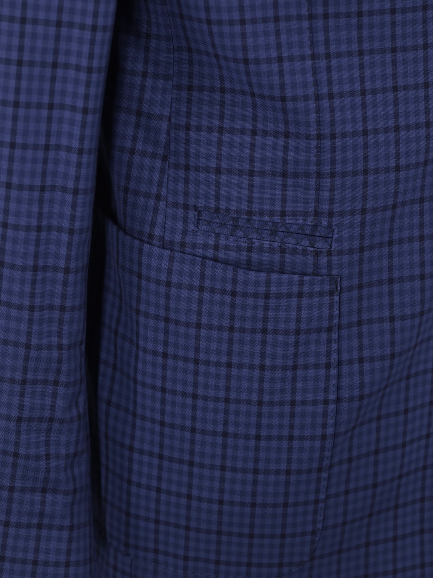 Ermenegildo Zegna Royal Blue "High Performance" Wool Checkered Jacket