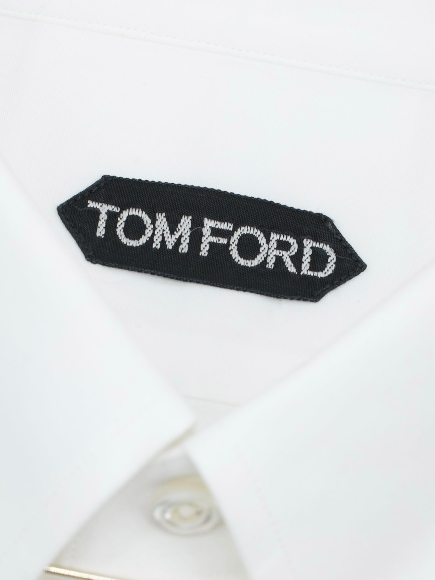Tom Ford White Pinned-Collar Poplin-Cotton "Spectre" Shirt