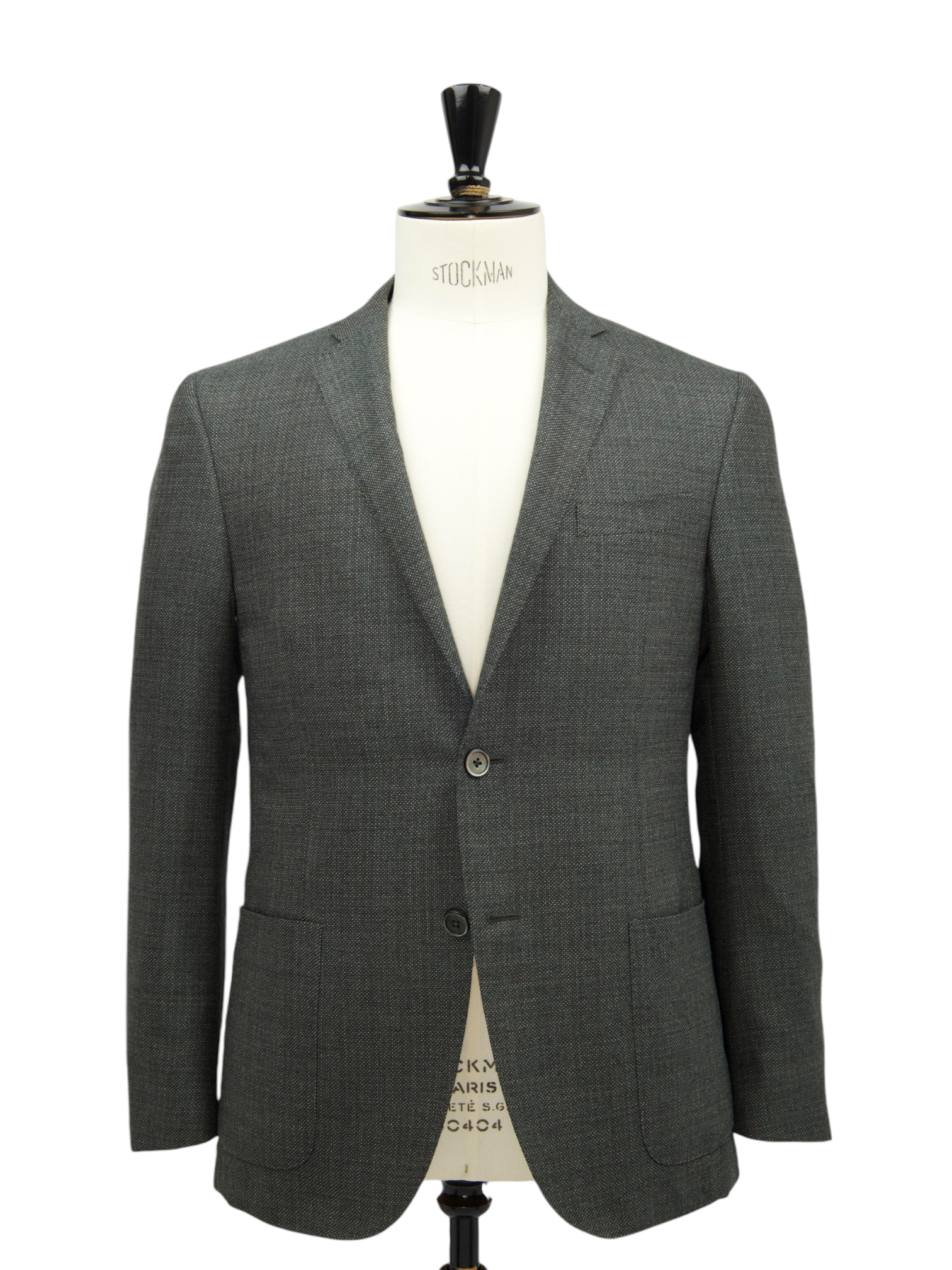 Corneliani Dusk Green Virgin Wool Bicolor Pinpoint Jacket