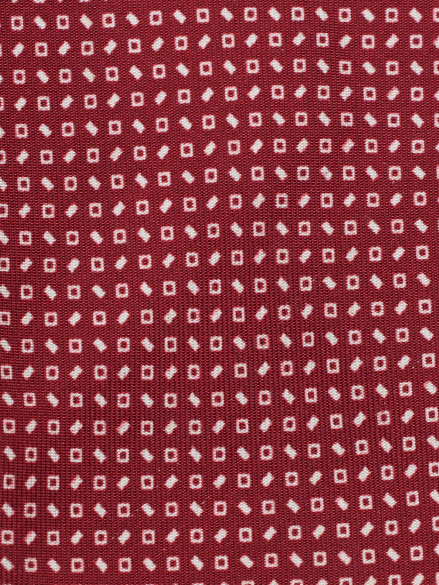 Cesare Attolini Cardinal Red & White Silk Geometric-Pattern Tie