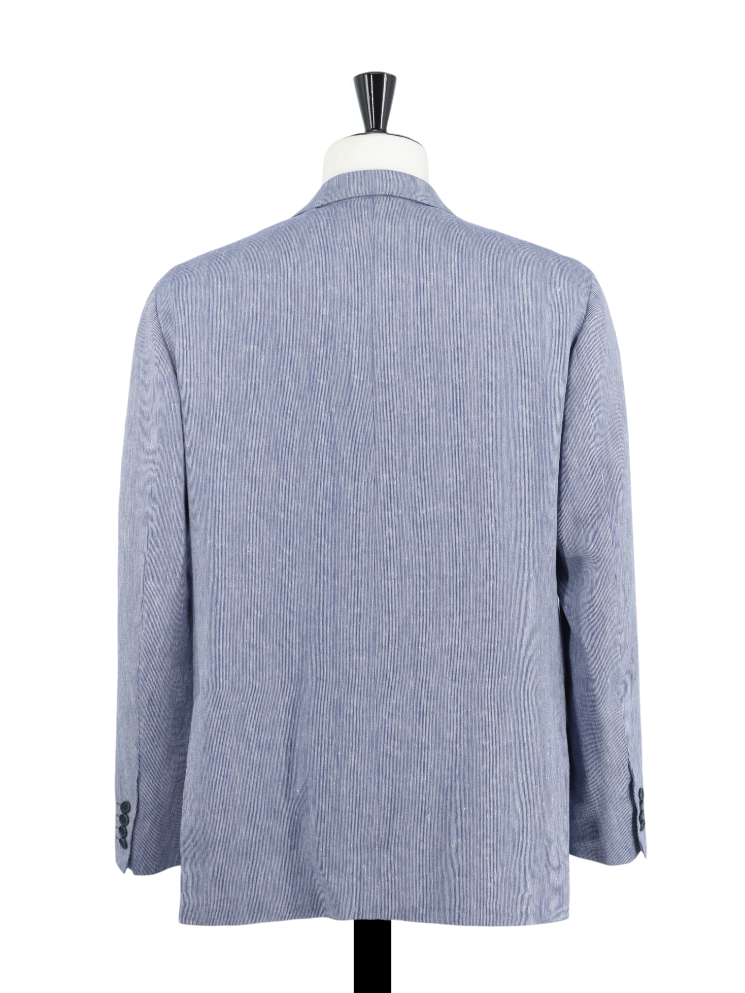 Kiton Blue Cashmere, Silk & Linen Speckled-Stripe Summer Jacket