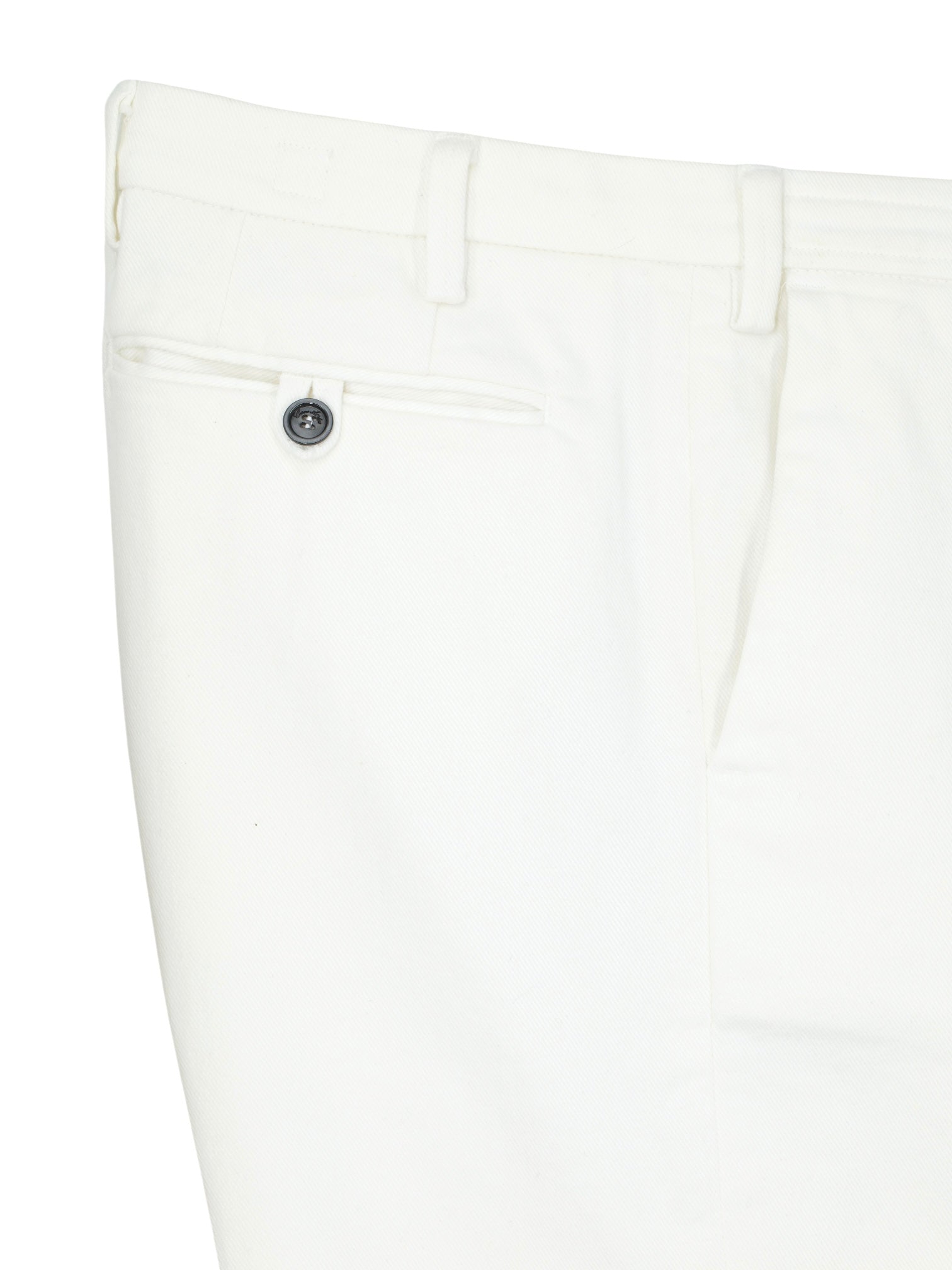 Cesare Attolini White Heavyweight Brushed-Cotton Twill Trousers