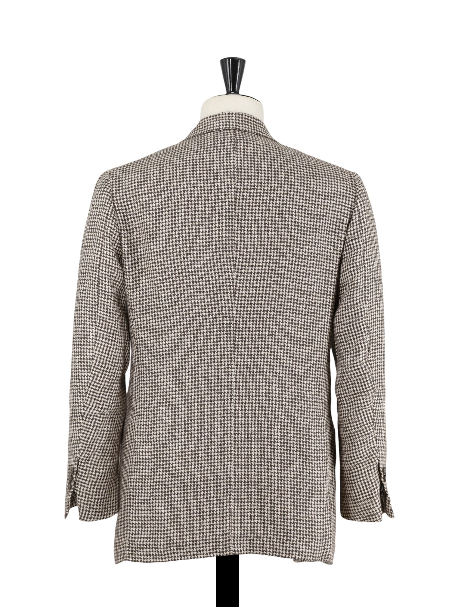 Cesare Attolini Light Brown Pure Linen Pied de Poule Summer Jacket