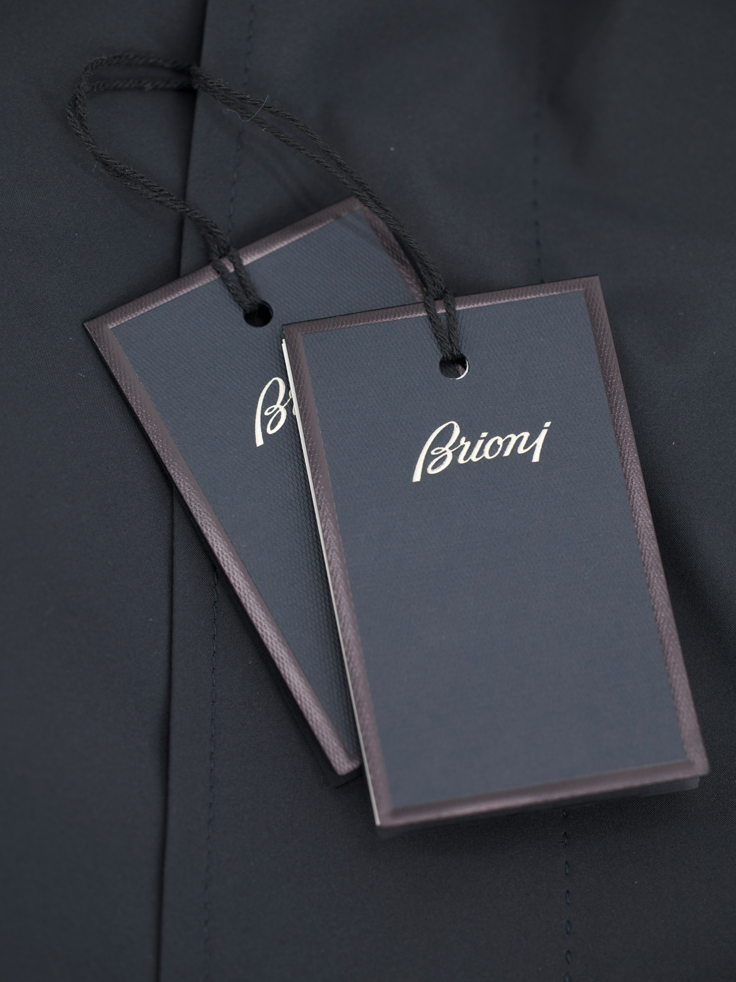 Brioni Deep Navy "Performa" Sartorial Raincoat Parka