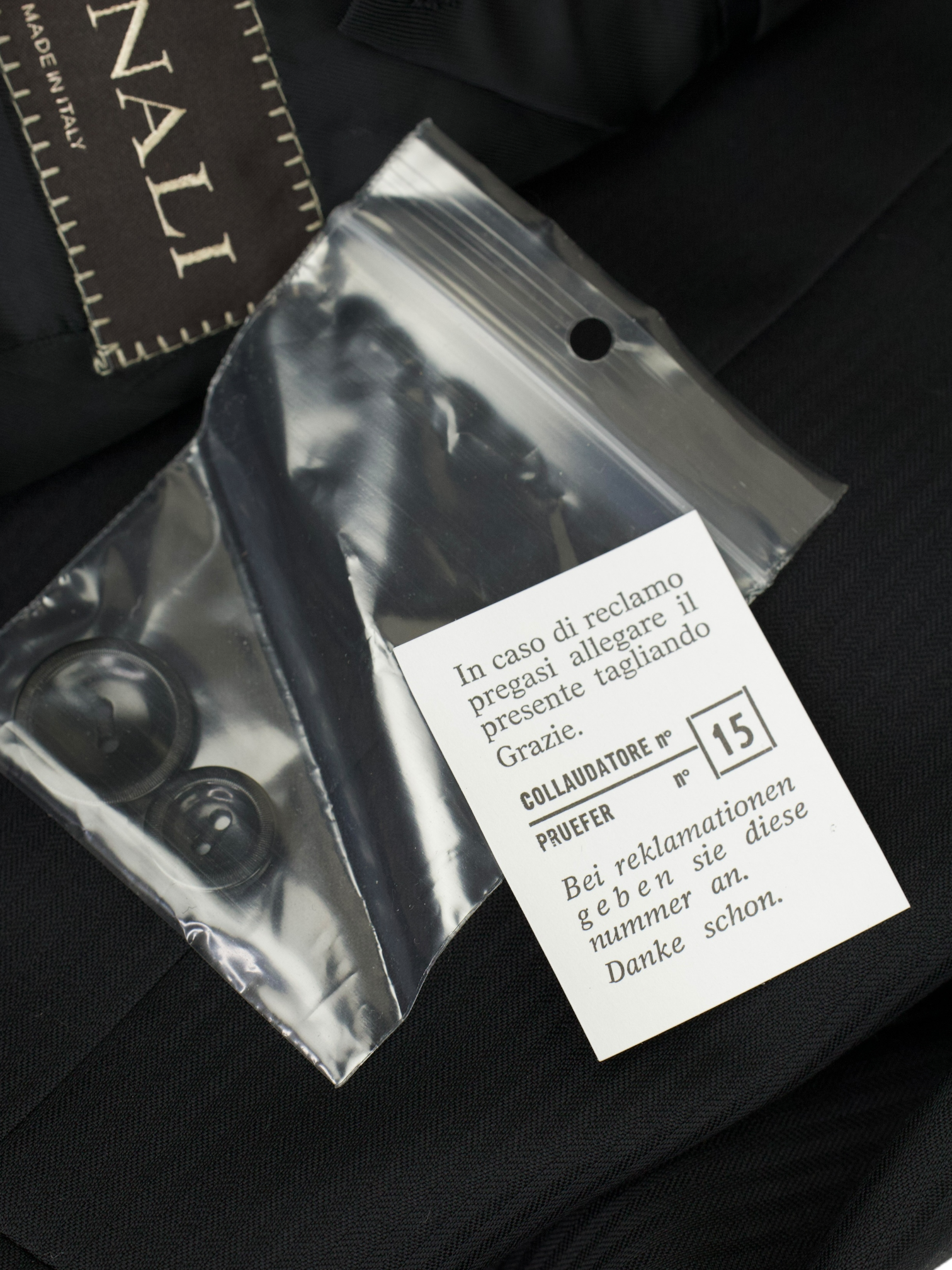 Canali Black & Grey Fine-Wool Traditional Micro-Herringbone Morning Suit