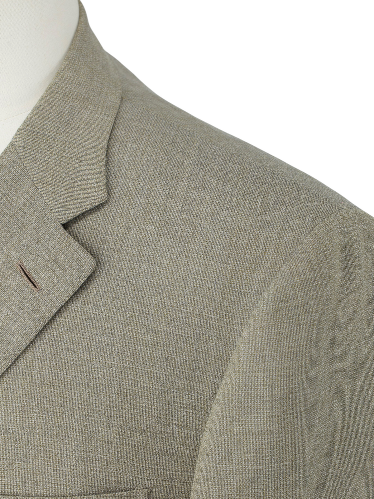 Brioni Sage Grey Wool Summer-Hopsack Chigi Jacket