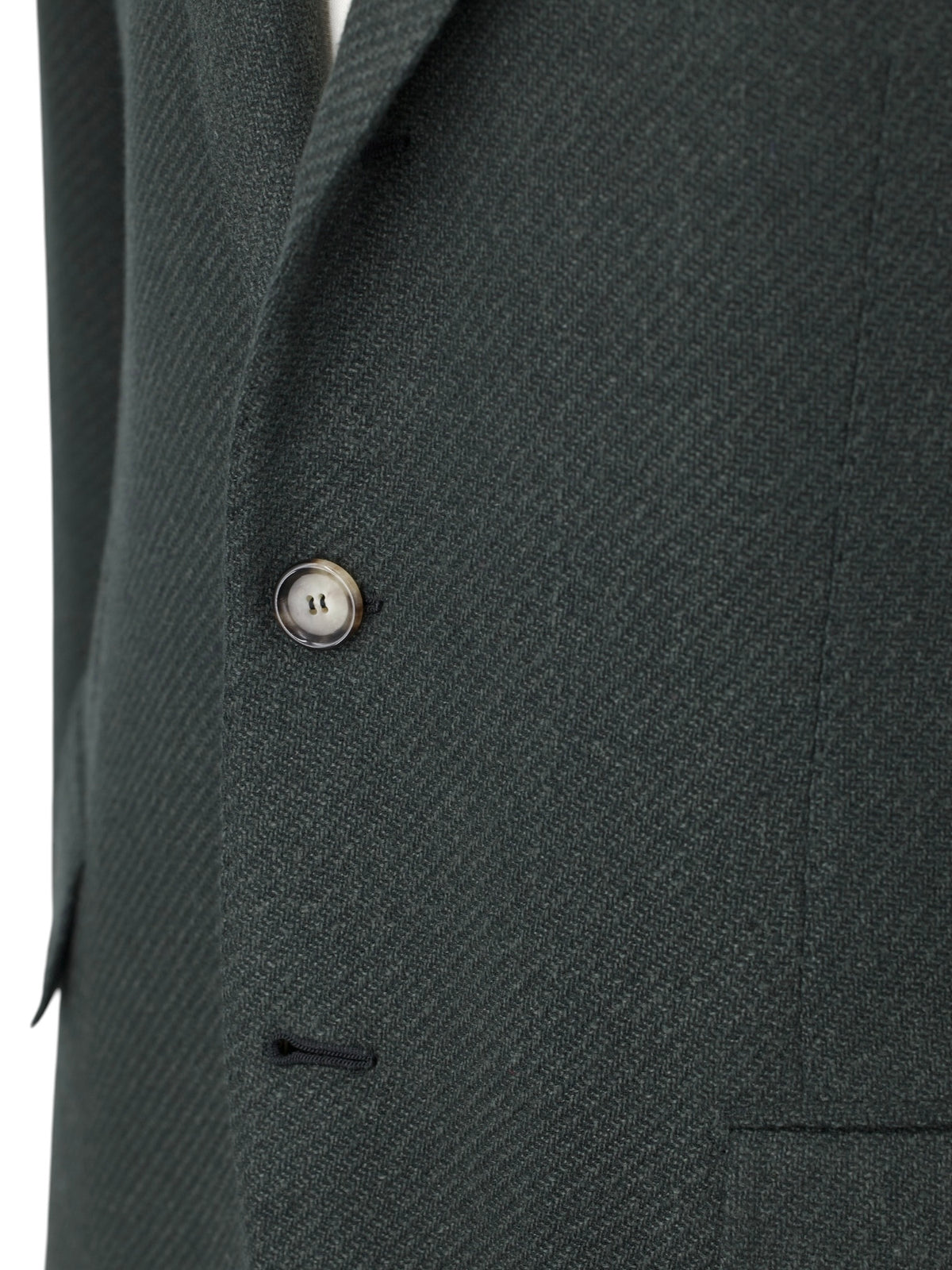 Cesare Attolini Forest Green Wool, Silk & Cashmere Micro-Pattern Jacket