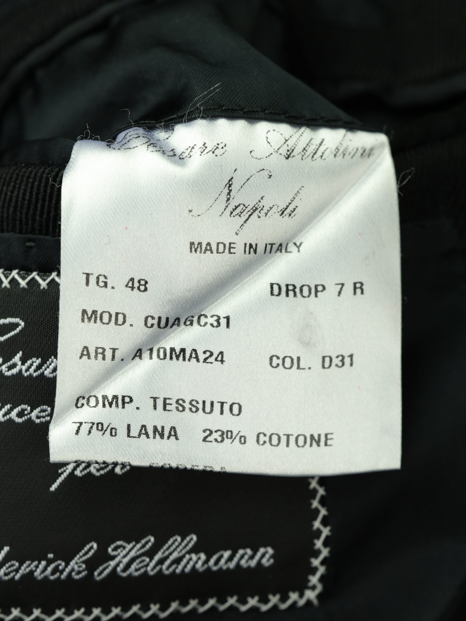 Cesare Attolini Black Wool & Cotton Gabardine-Twill Covert Coat