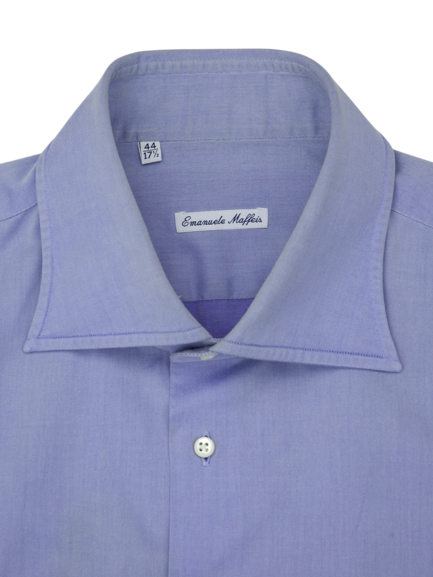 Emanuele Maffeis Light Blue Double-Faced Cotton Twill Shirt