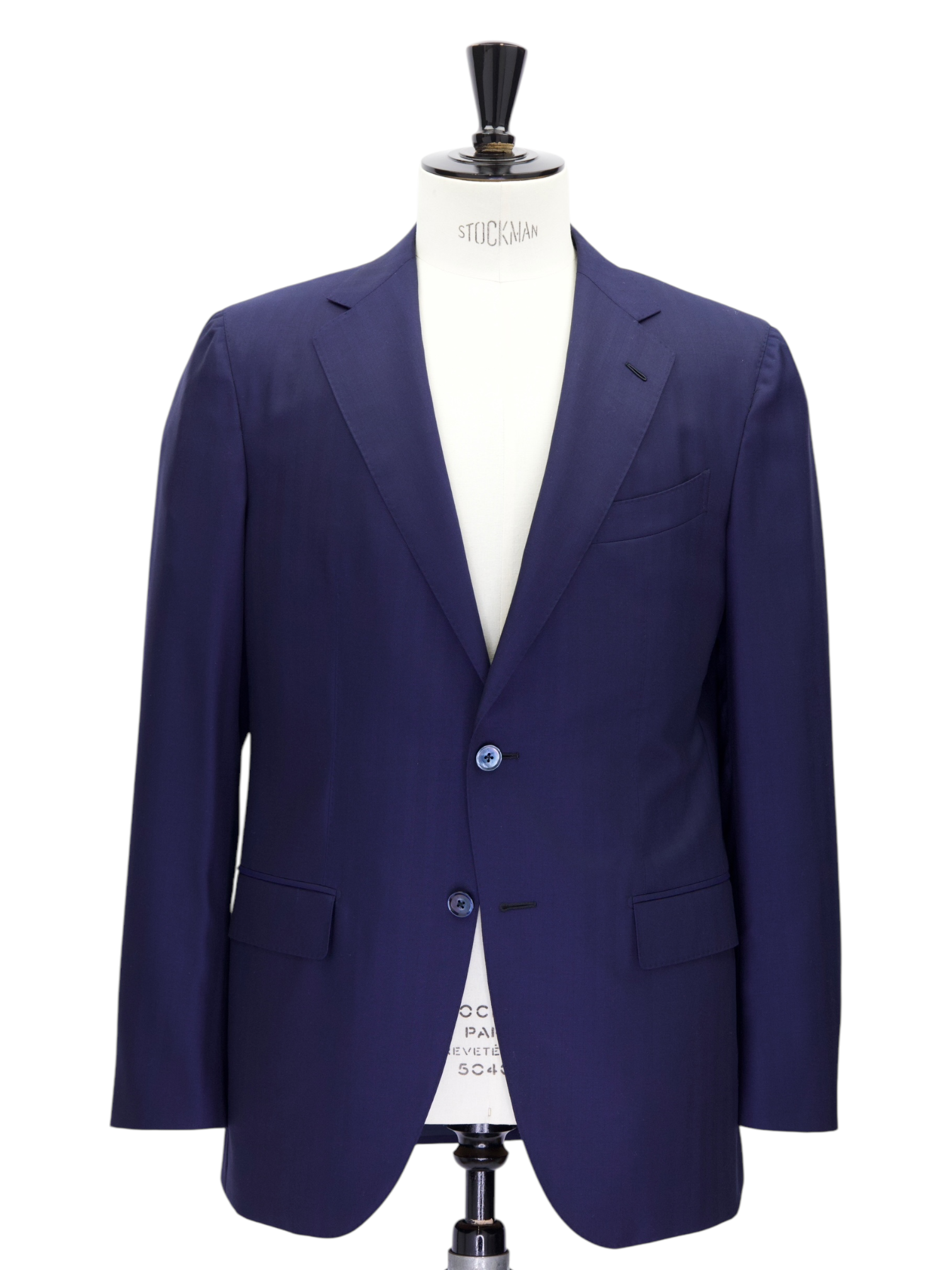 Caruso Navy "Superfine Cloth" Herringbone Aida Suit + Extra Trousers