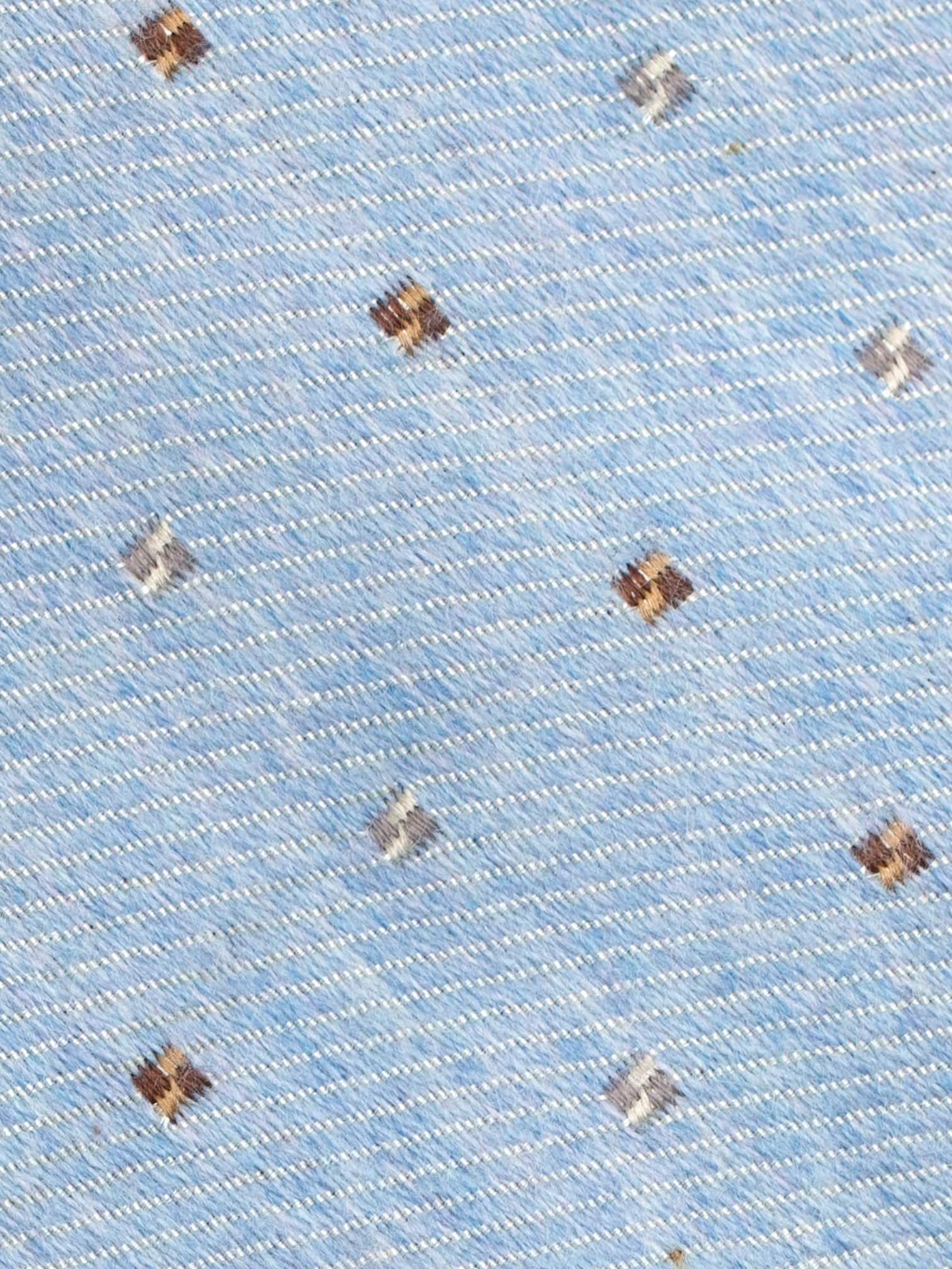 Ermenegildo Zegna Steel Grey & Brown Wool-Silk Blend Geometric Pattern Tie