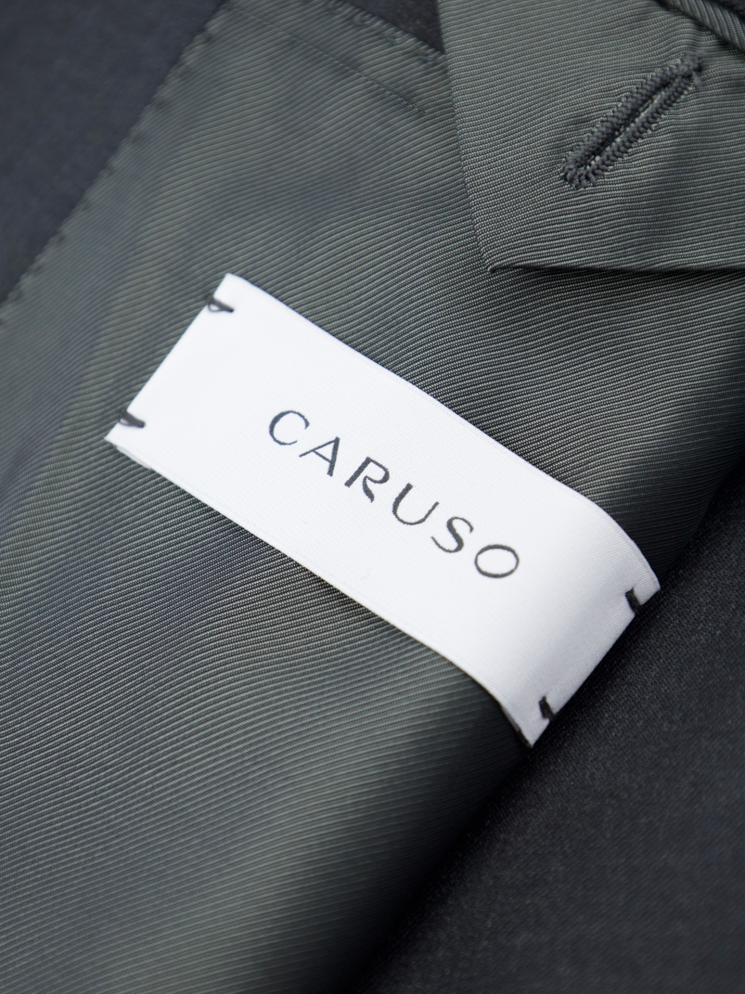 Caruso Charcoal "Superfine Cloth" Twill Boheme Suit + Extra Trousers