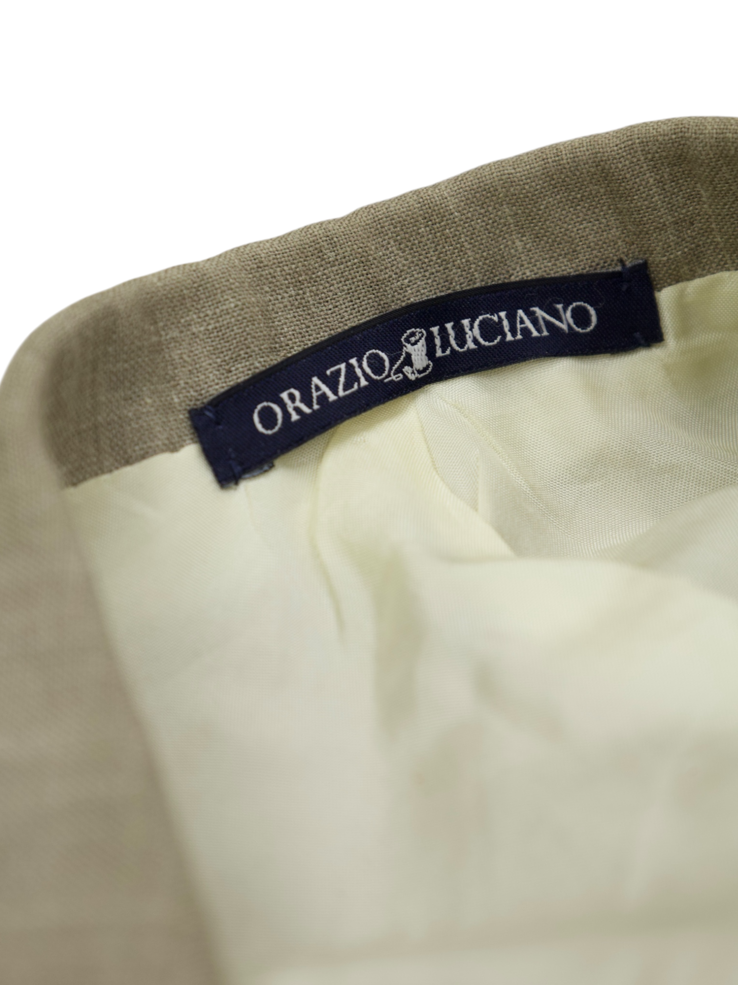 Orazio Luciano Light Brown Wool, Silk & Linen "Summertime" Jacket