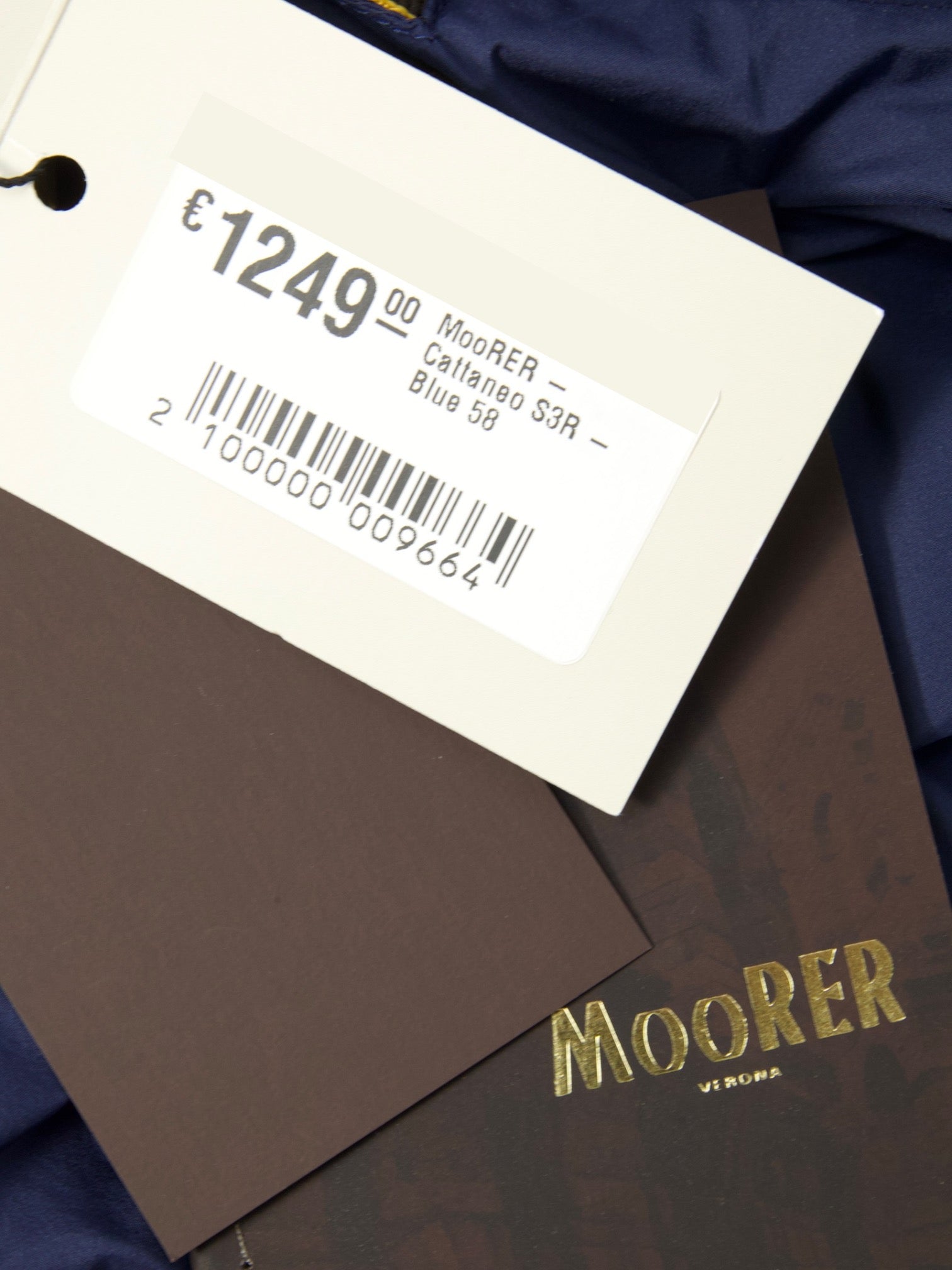 Moorer Dark Blue Down Padded Bomberjacket