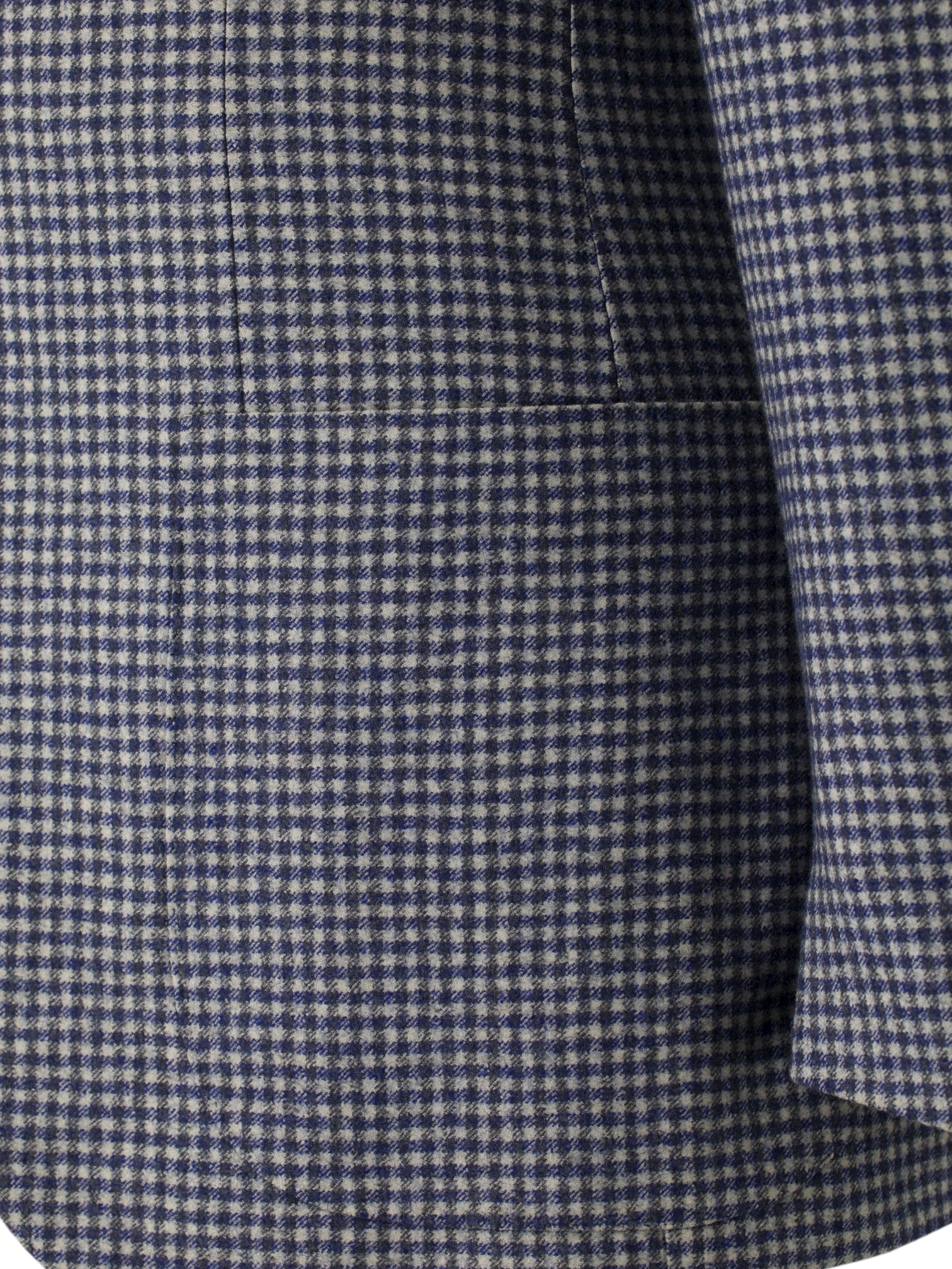 Isaia Blue Brushed-Wool Flannel Gun Check Jacket