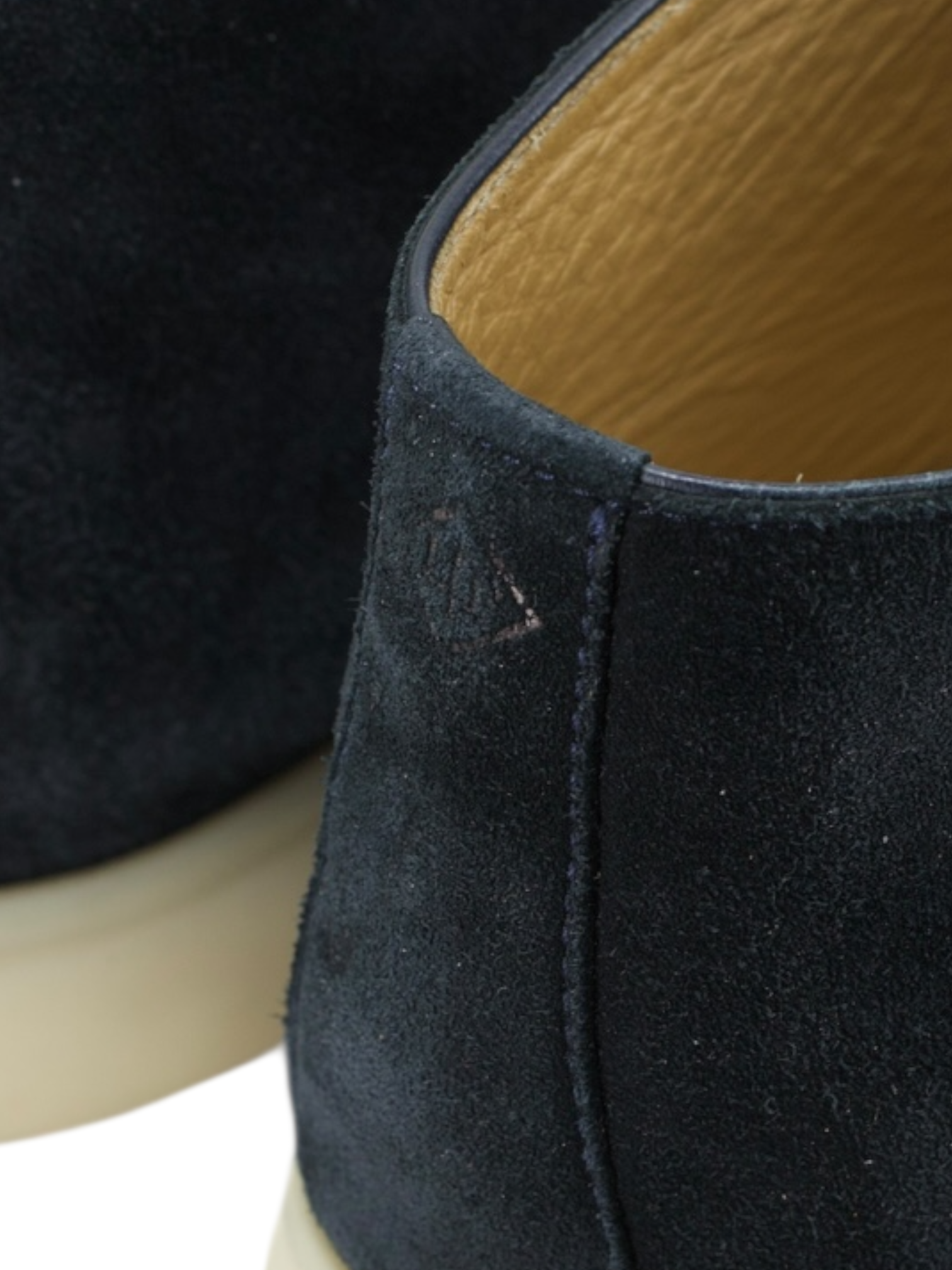 Loro Piana Navy Suede Open Walk Ankle Boots