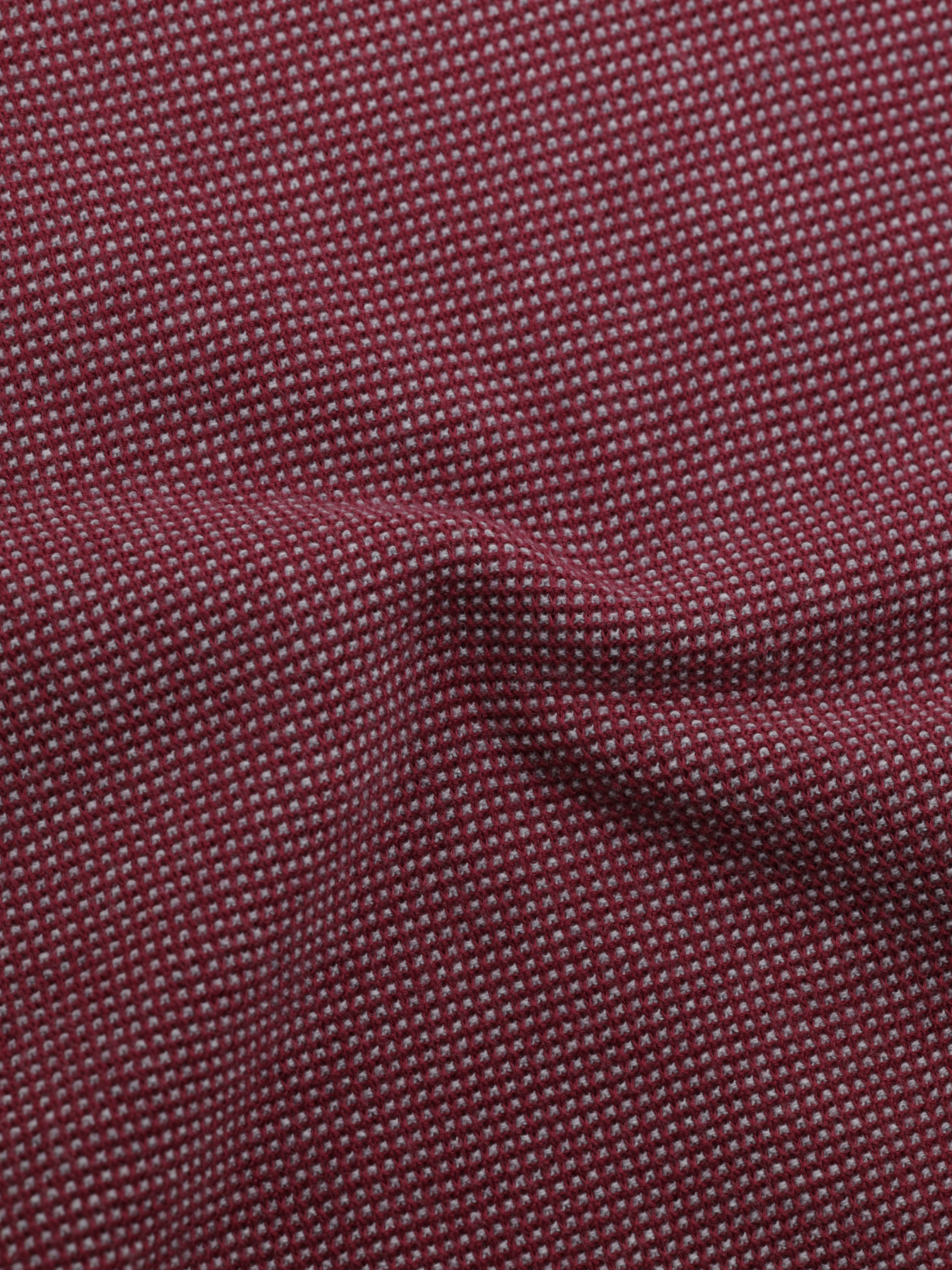 Ermenegildo Zegna Red Bicolor Lightweight-Cotton Pinpoint Roundneck Sweater